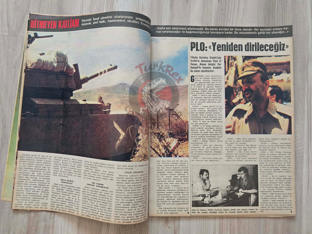 Hayat 1982 The Endless Massacre Lebanon Turkish Mag Turkey Israel Palestine Jordan Hassan bin Talal