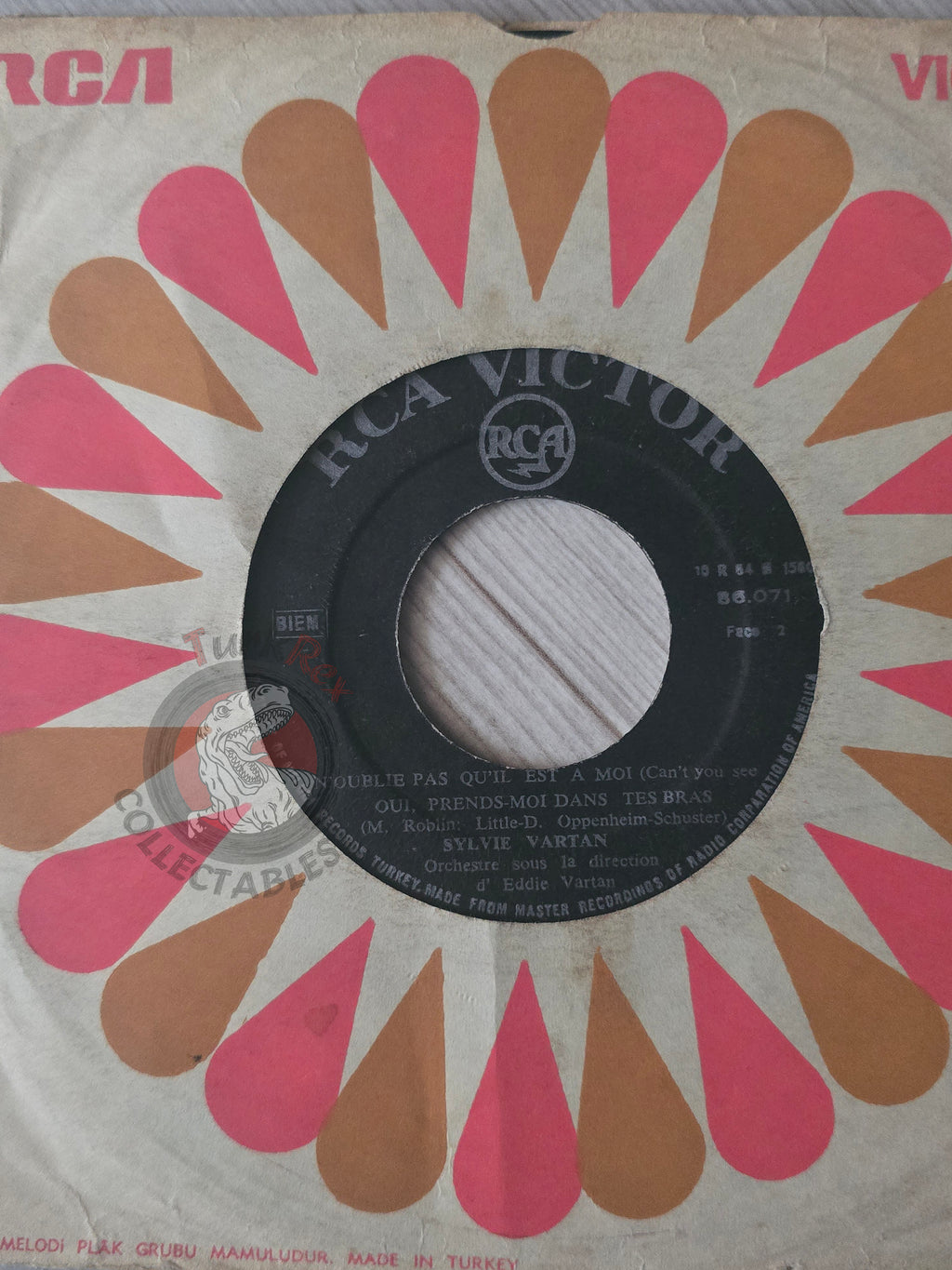 Sylvie Vartan – L'Homme En Noir 7" Turkish Pressing Vinyl Turkey Edition