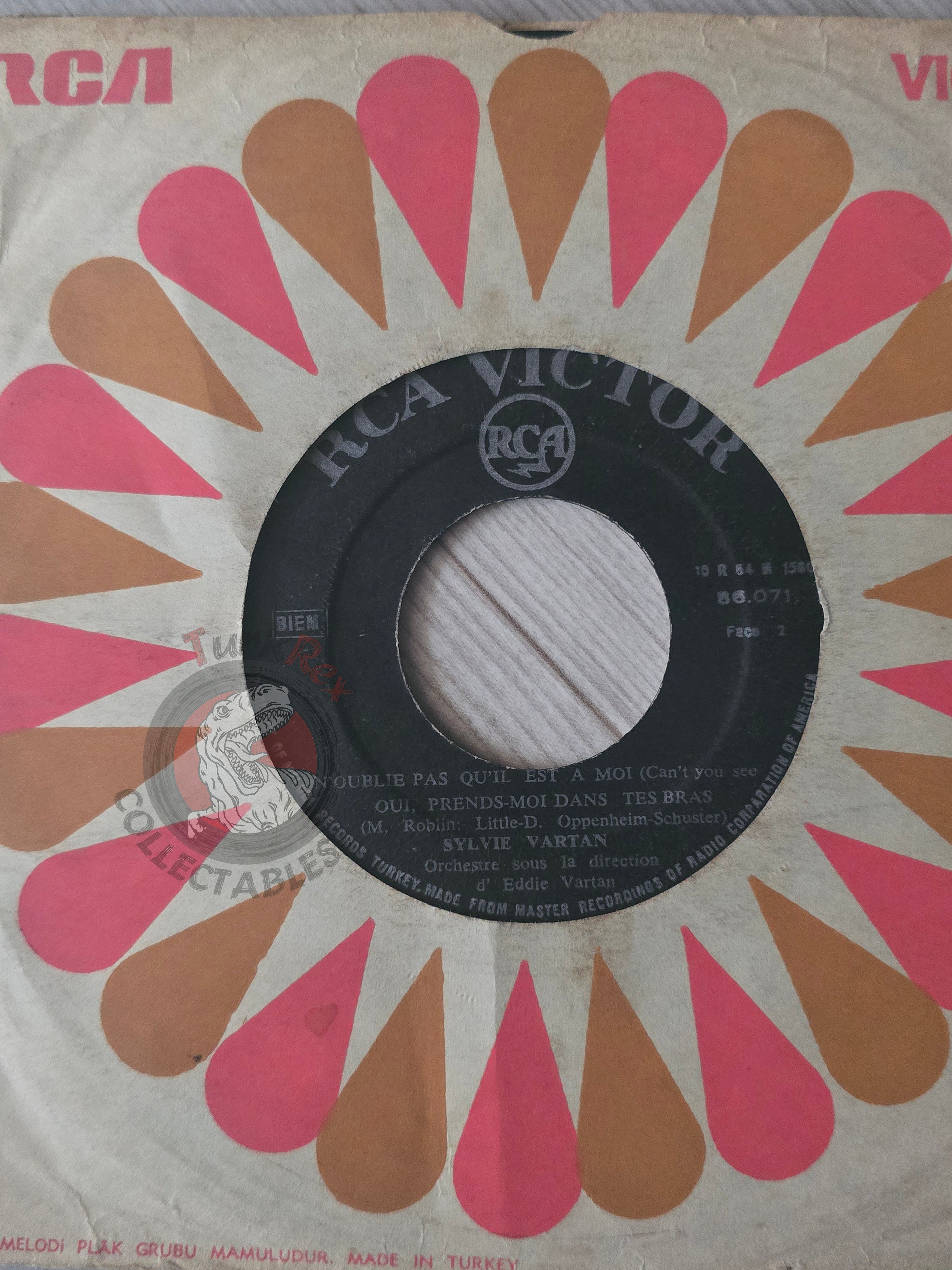 Sylvie Vartan – L'Homme En Noir 7" Turkish Pressing Vinyl Turkey Edition