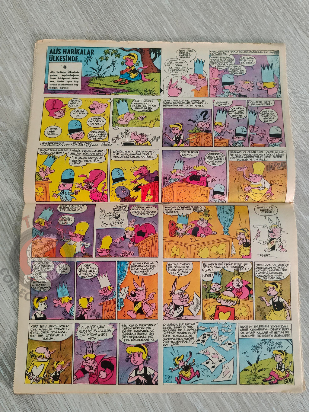 Doğan Kardeş 1971 Magazine #36 Turkish Comic Turkey Sinbad the Sailor Alice In Wonderland