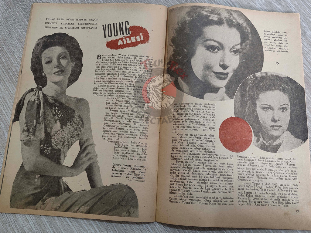 Yıldız 1945 Joan Bennett Turkish Mag Turkey Hollywood Deanna Durbin Olivia de Havilland Peggy Ryan