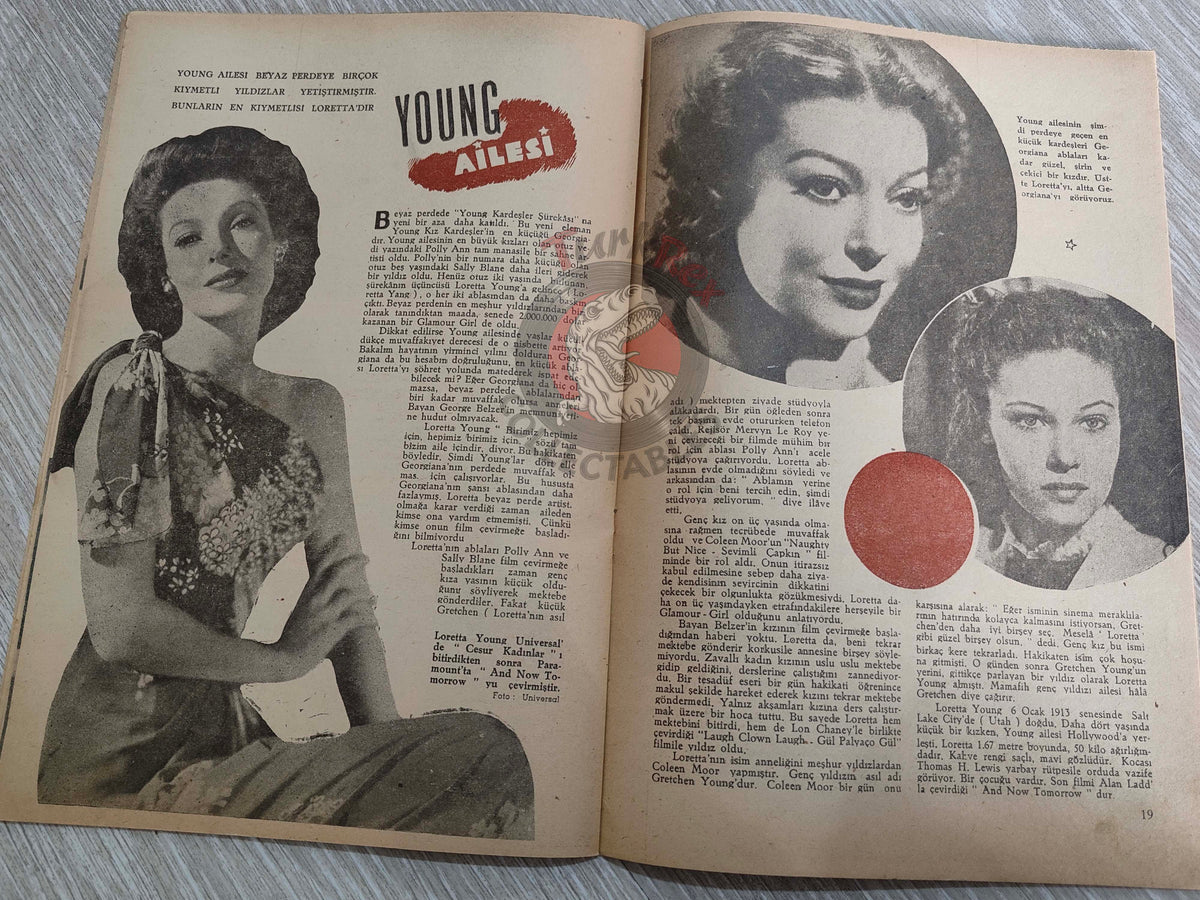 Yıldız 1945 Joan Bennett Turkish Mag Turkey Hollywood Deanna Durbin Olivia de Havilland Peggy Ryan