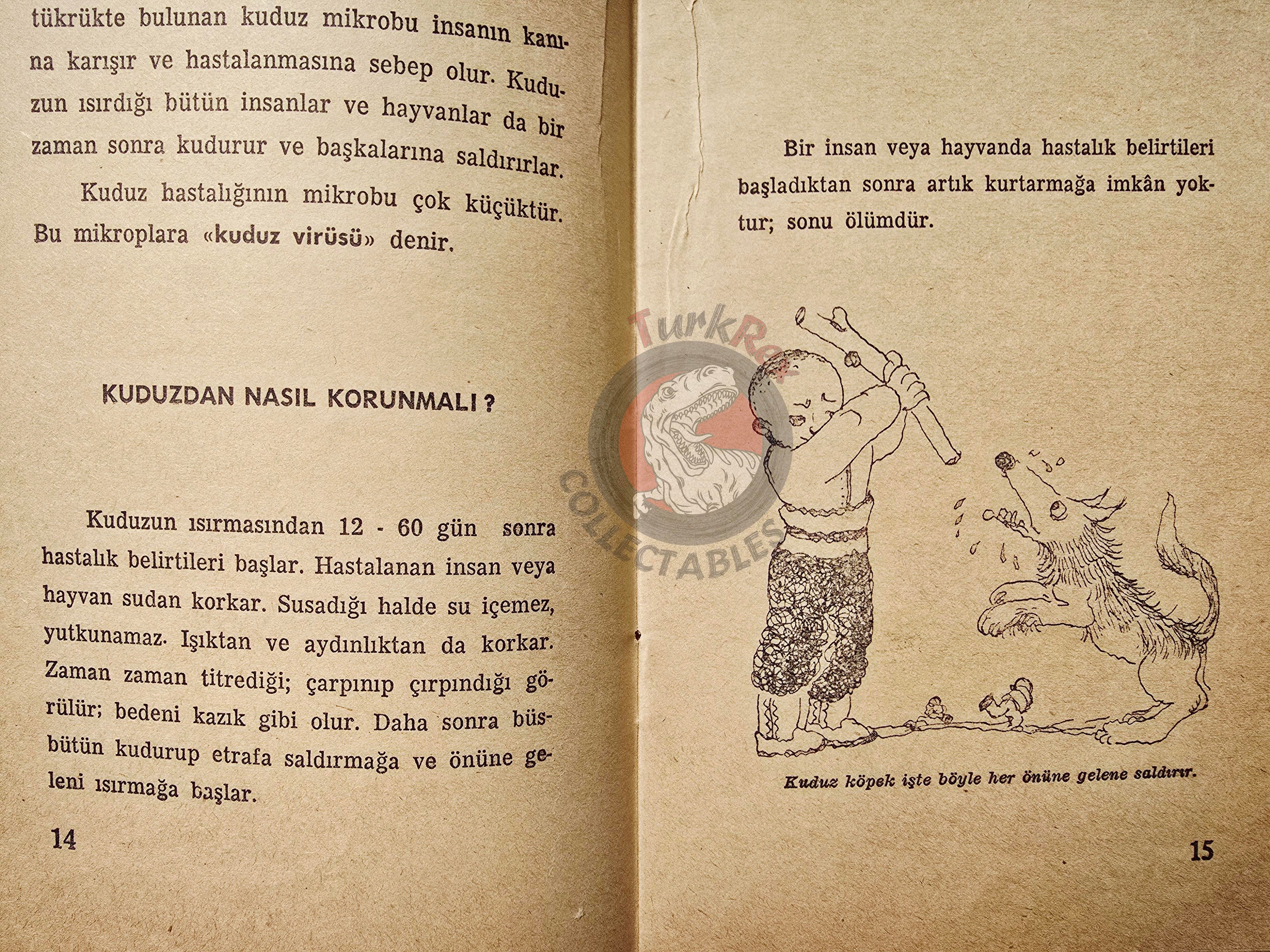American Marshall Plan - Let's Protect from Animal Diseases 1952 1st Turkish Book Turkey