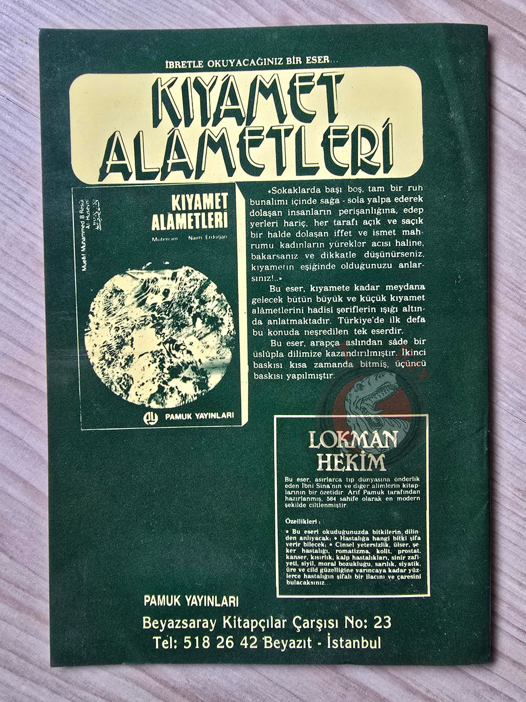 Kenzul Arsh Prayer Islamic Occult Havass Vefq Spells Charm Turkish Book Islam Talisman