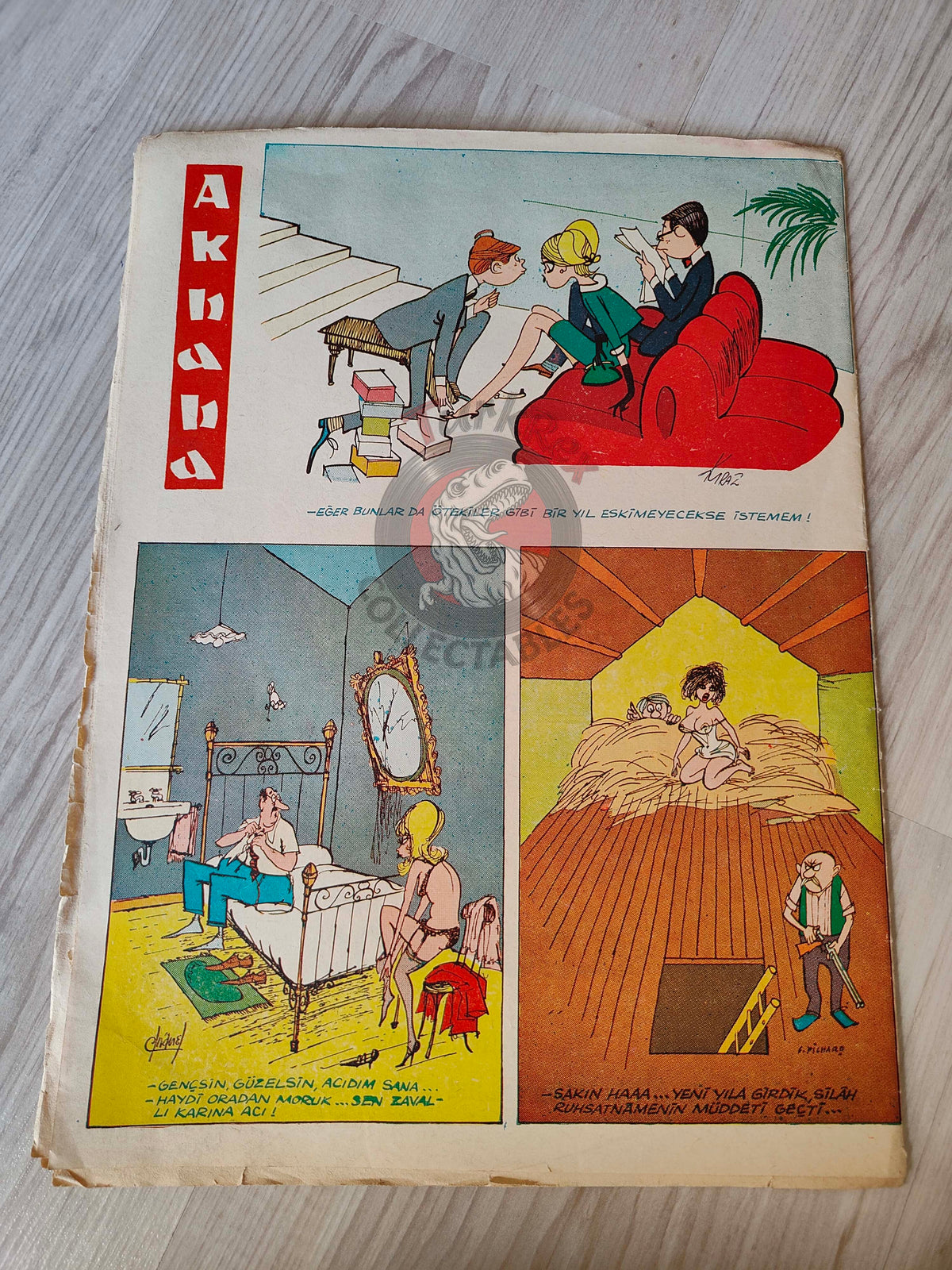 Akbaba 1966 The Cyprus War Turkish Magazine Turkey Greece Georgios Papandreou Gulliver's Travels
