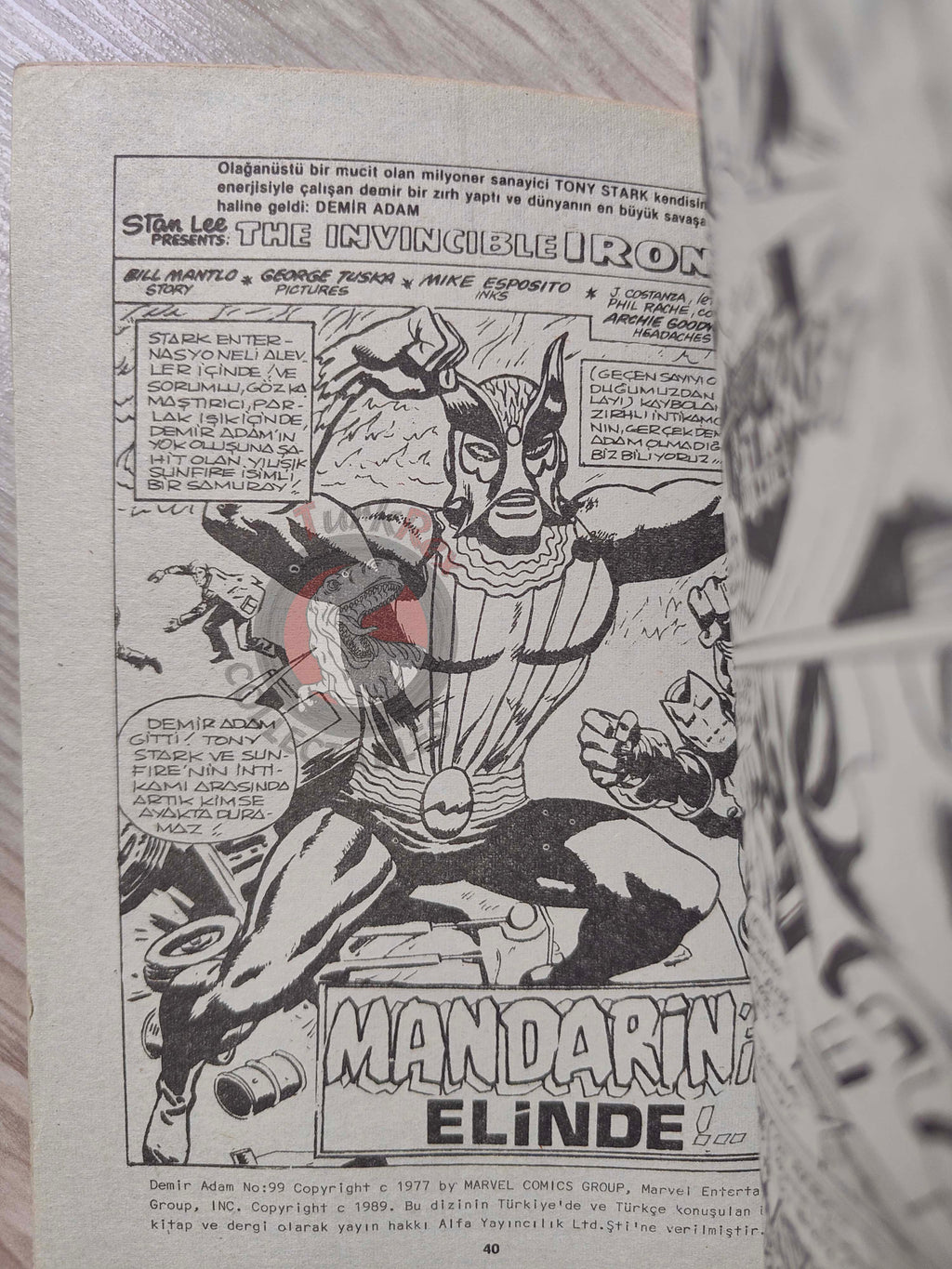 Iron Man #8 Demir Adam 1989 Turkish Comic Turkey #97 #98 #99 #100