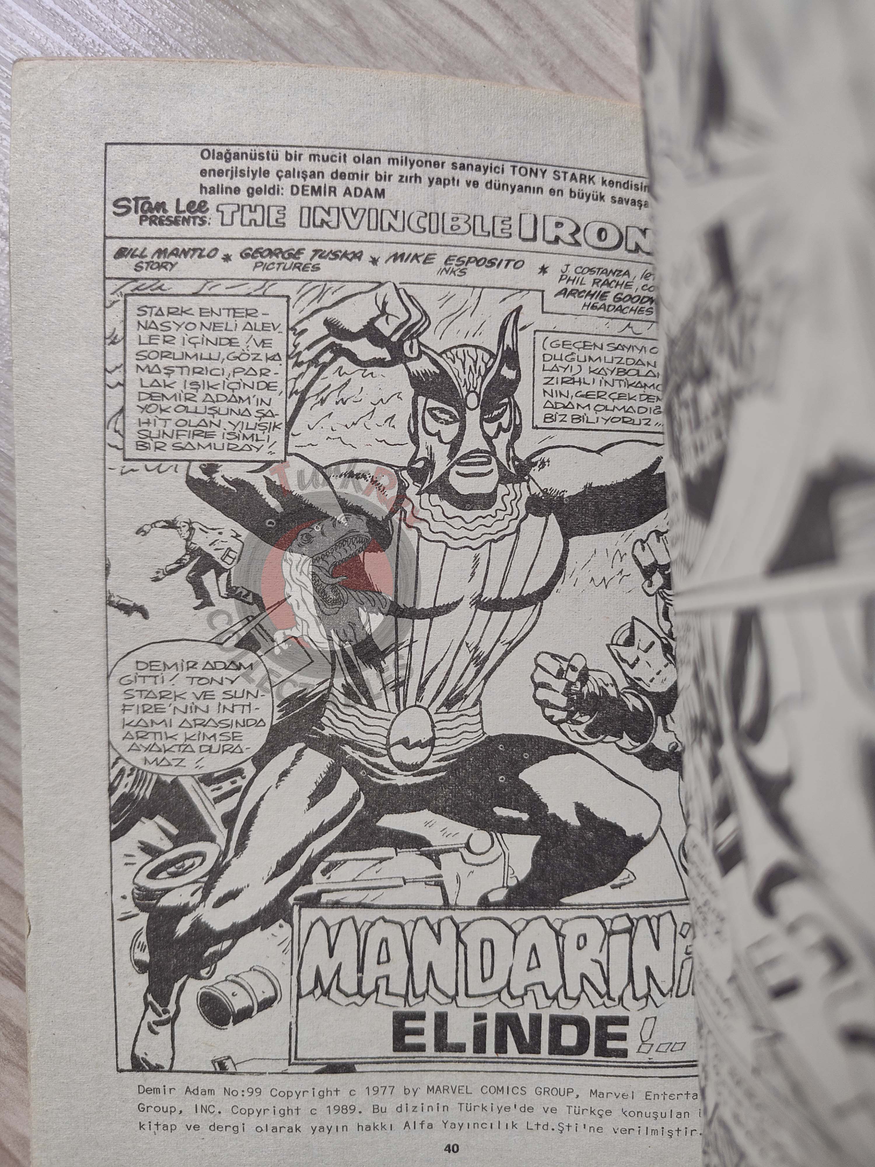 Iron Man #8 Demir Adam 1989 Turkish Comic Turkey #97 #98 #99 #100