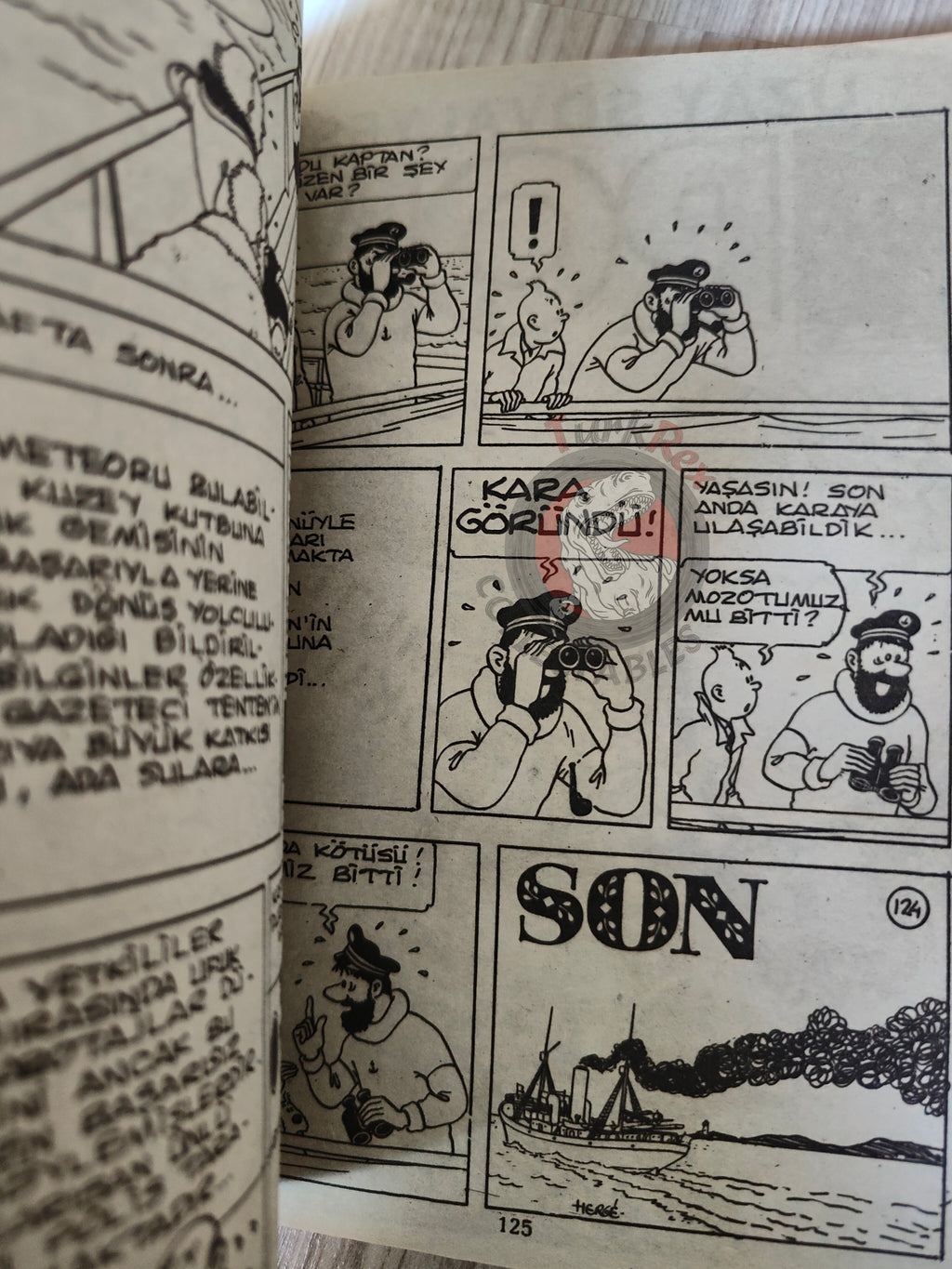 Tintin – The Shooting Star mid 1980s Turkish Edition Comic Turkey 1
