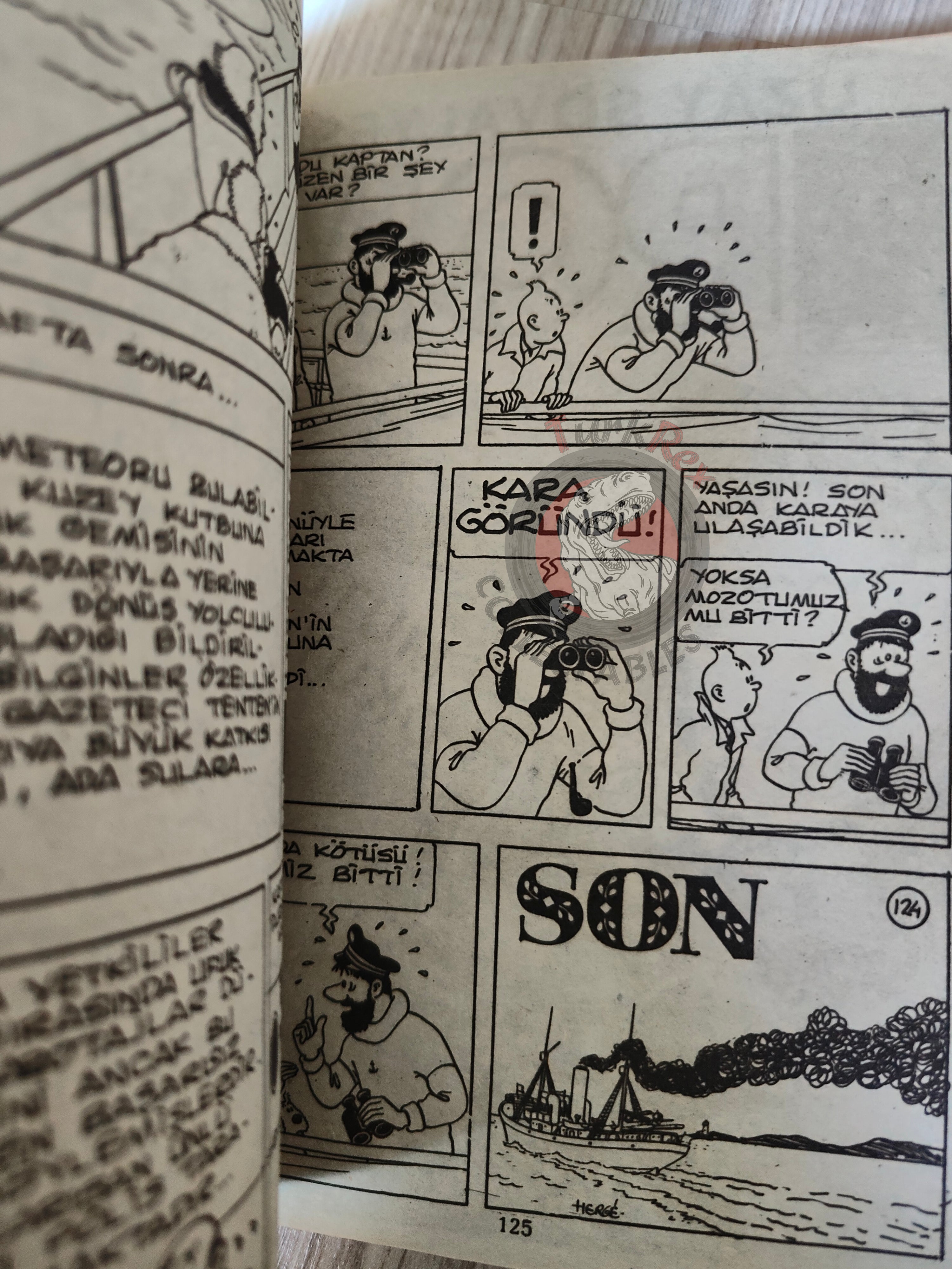 Tintin – The Shooting Star mid 1980s Turkish Edition Comic Turkey 1