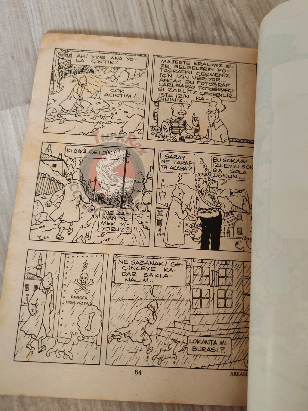 Tintin – King Ottokar’s Sceptre 1980s Turkish Edition Comic Turkey A
