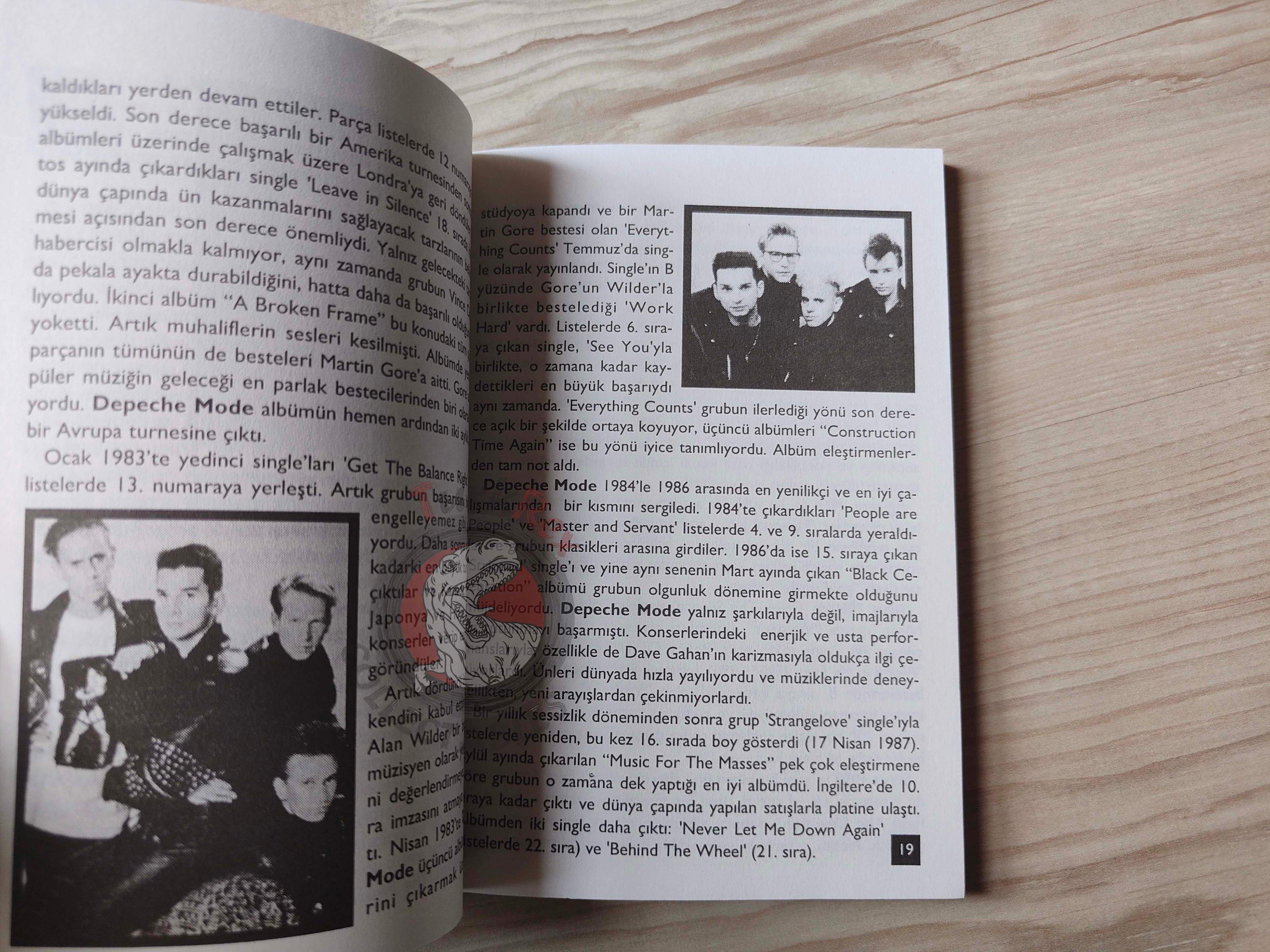 Depeche Mode  Biography Book 1997 by Turkish Writer Book Turkey