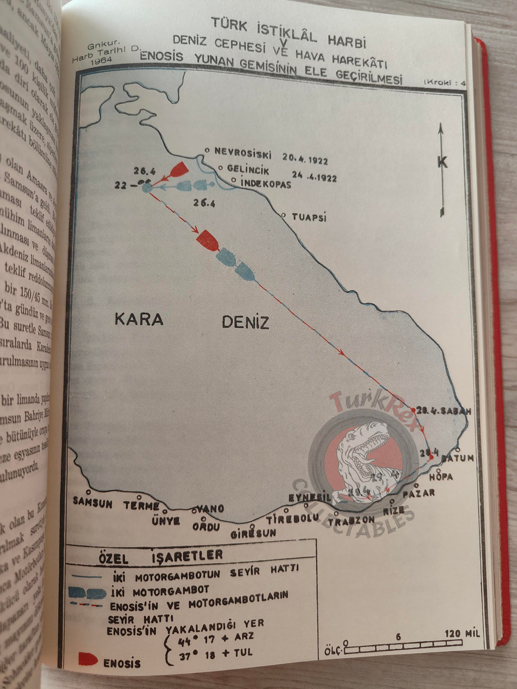 Turkish War of Independence Naval Front and Aviation Operations 1964 Book Military Ottoman Empire Maps