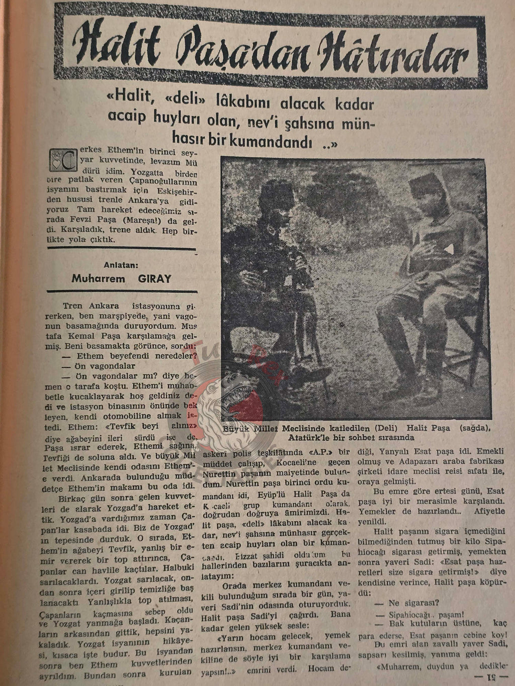 Yakın Tarihimiz 1962 Cemal Pasha Turkish Magazine Turkey Ottoman Empire Atatürk Medina WW1
