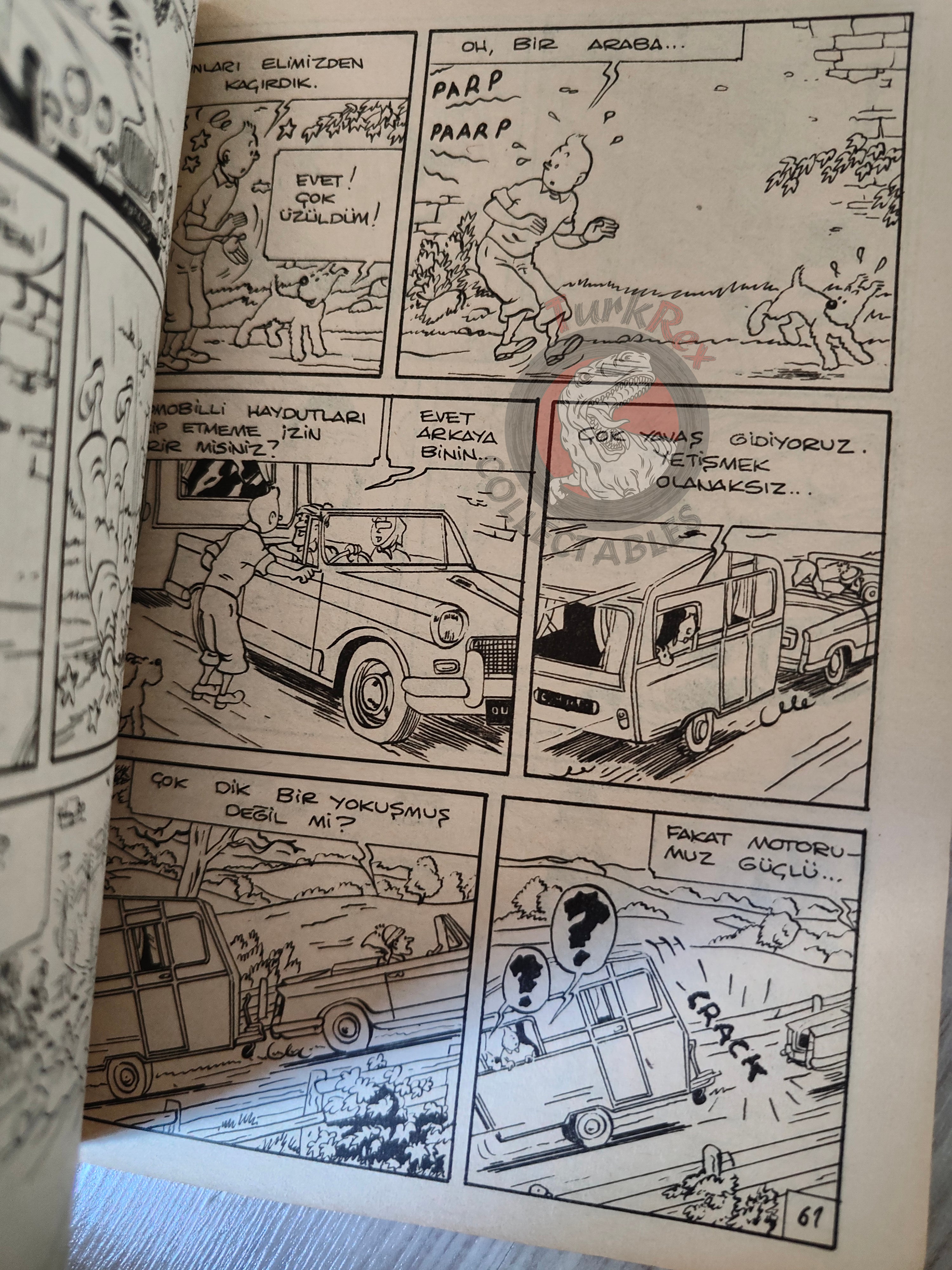Tintin – The Black Island mid 1980s Turkish Edition Comic Turkey 1