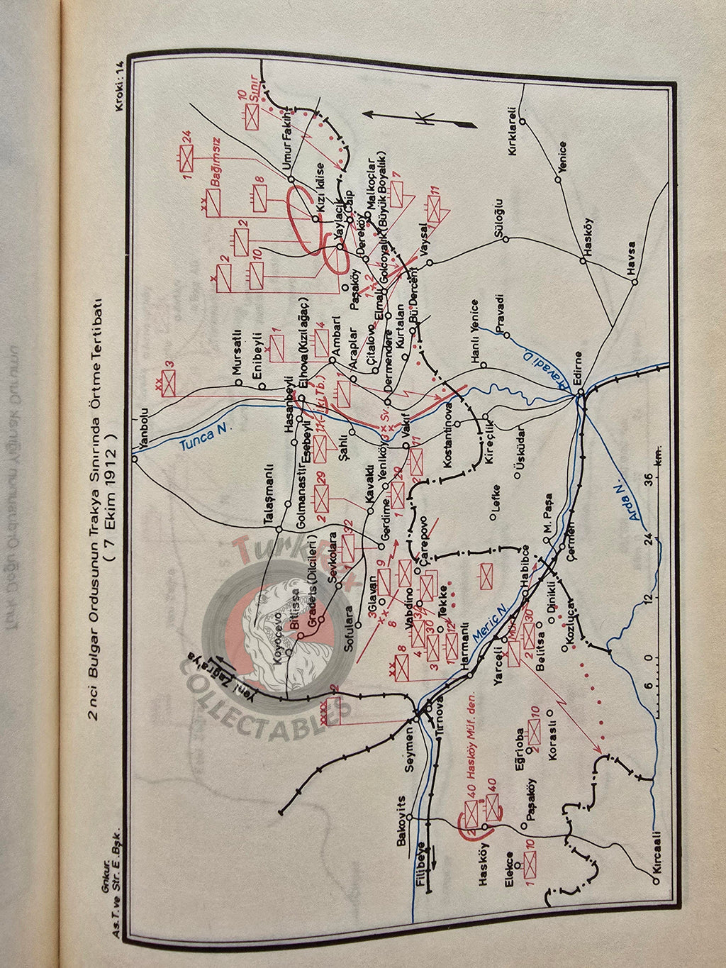 Balkan War Battles Around the Edirne Fortress 1980 Turkish Book Military Ottoman Empire Maps