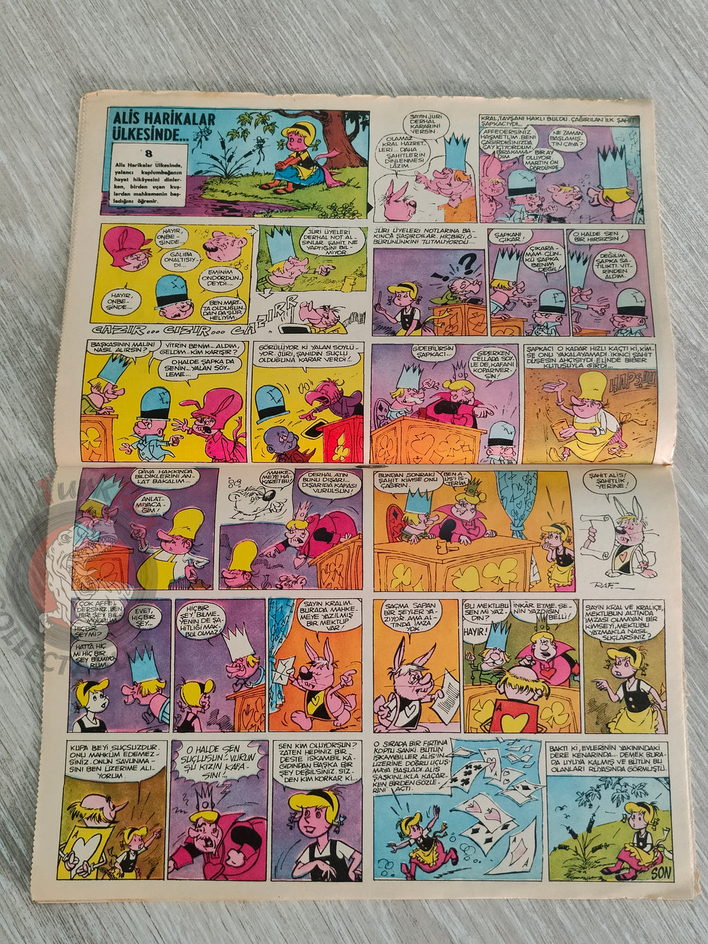 Doğan Kardeş 1971 Magazine #36 Turkish Comic Turkey Sinbad the Sailor Alice In Wonderland