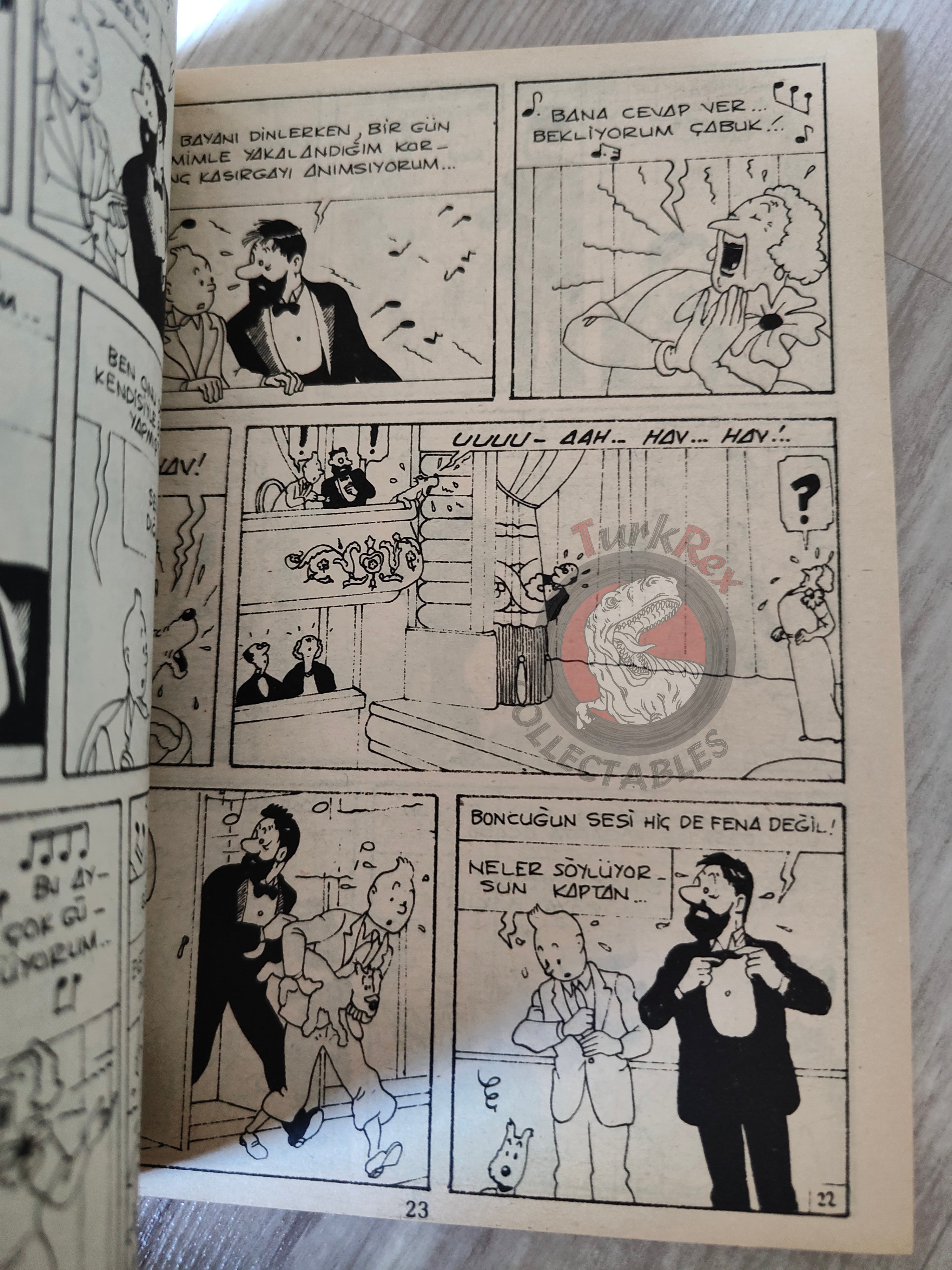 Tintin – The Seven Crystal Balls mid 1980s Turkish Edition Comic Turkey 2