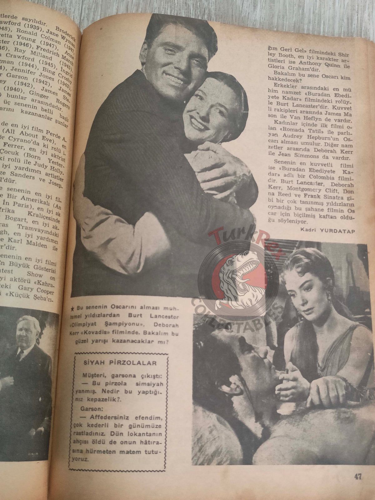Ayda Bir 1954 The Academy Awards Oscar Turkish Mag Turkey Laya Raki Janet Leigh Tony Curtis Rhonda Fleming