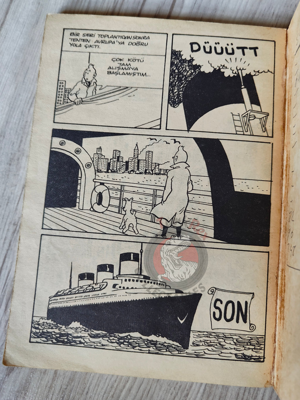 Tintin – Tintin in America mid 1980s Turkish Edition Comic Turkey 1