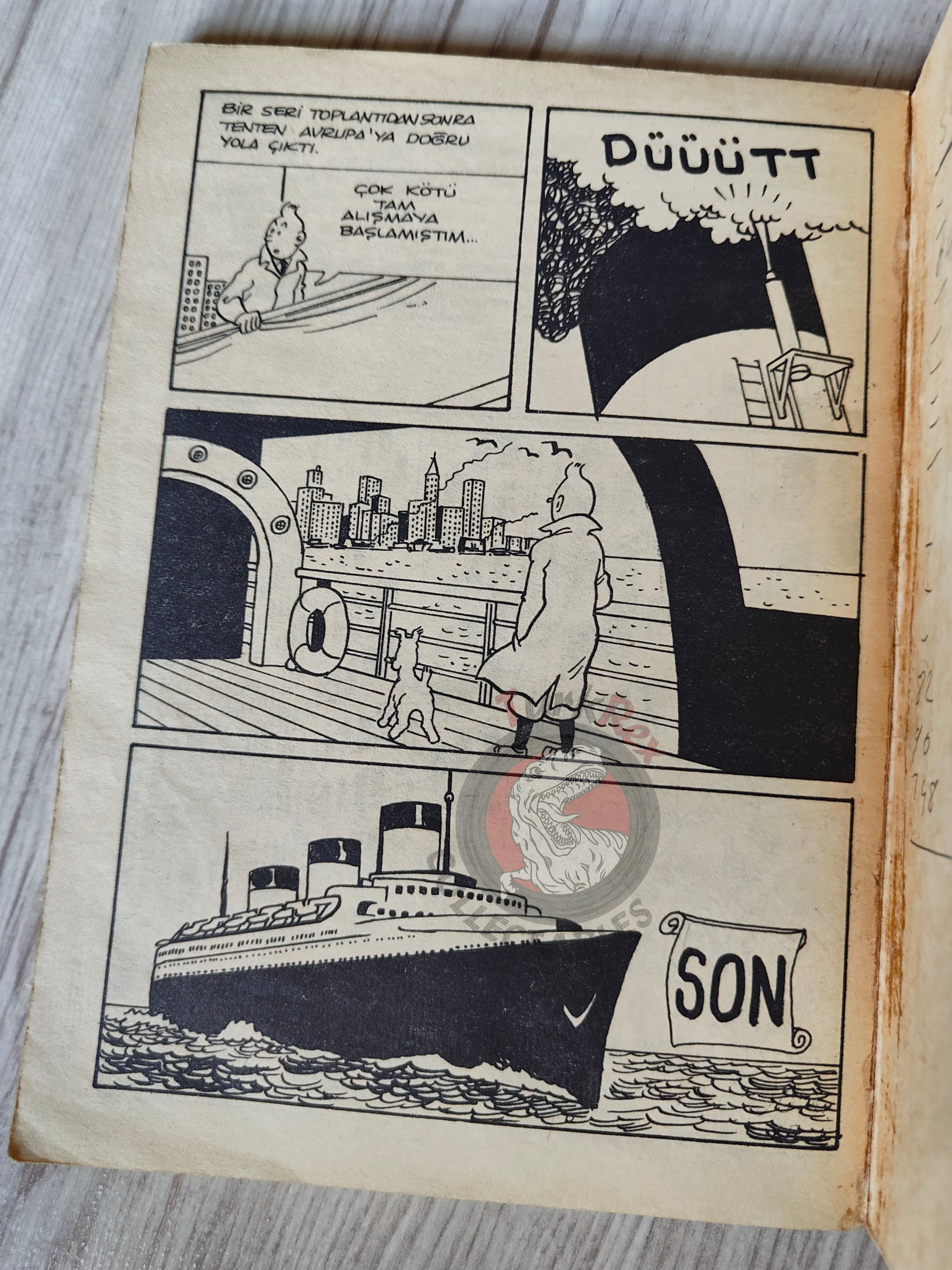 Tintin – Tintin in America mid 1980s Turkish Edition Comic Turkey 1
