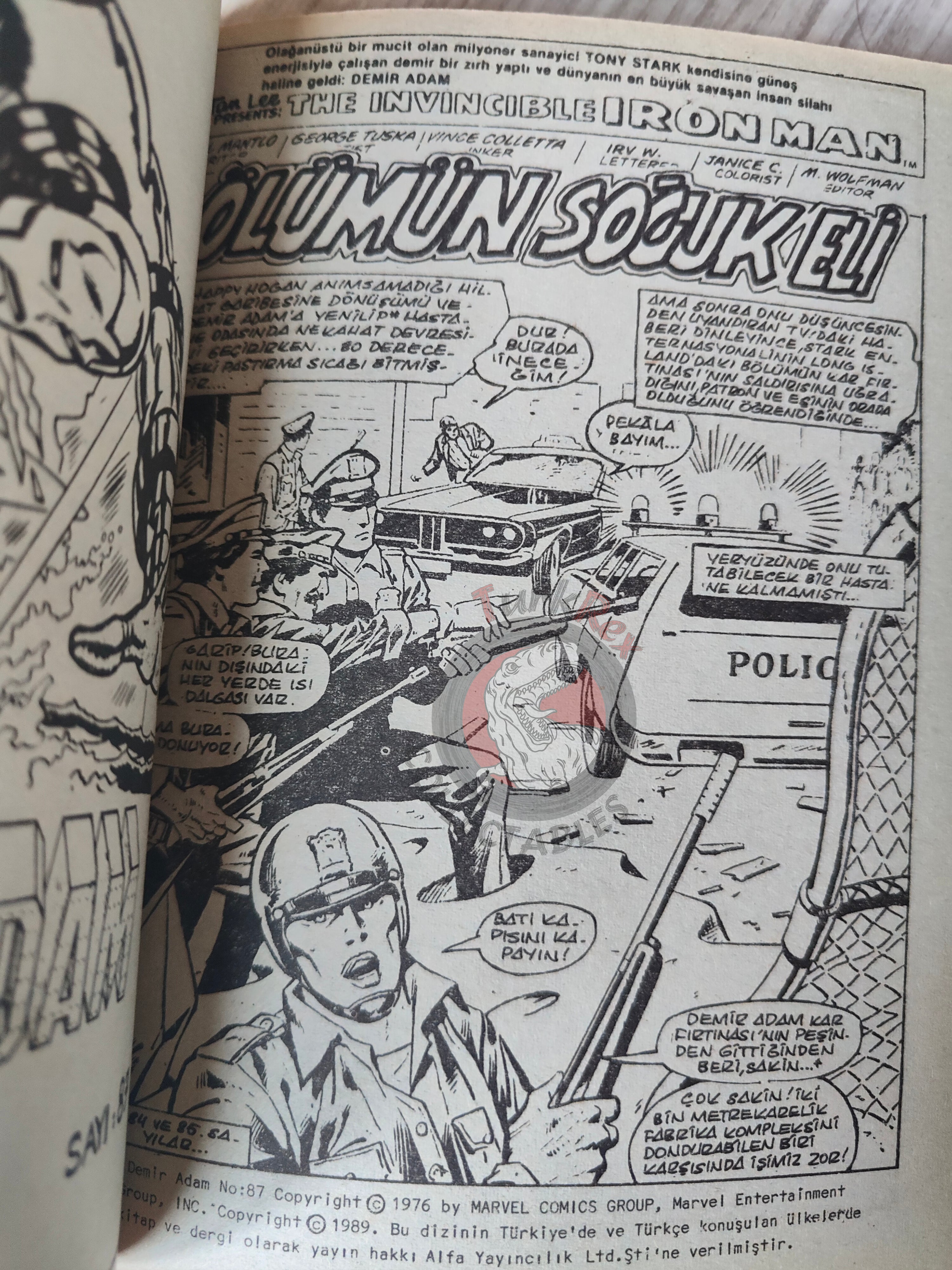 Iron Man #5 Demir Adam 1989 Turkish Comic Turkey #85 #86 #87 #88