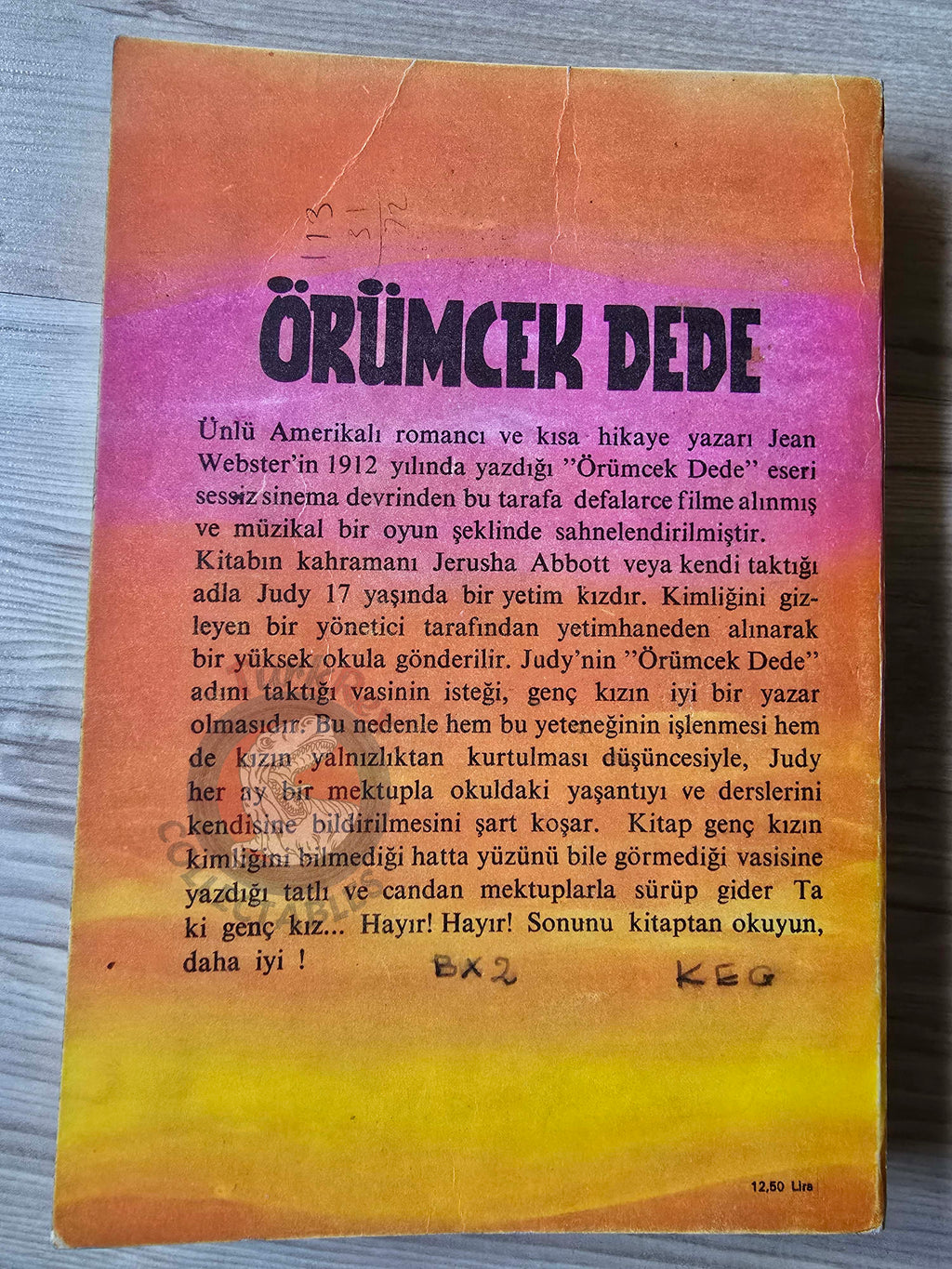 Jean Webster – Daddy-Long-Legs 1975 Turkish Book Turkey Illustrated