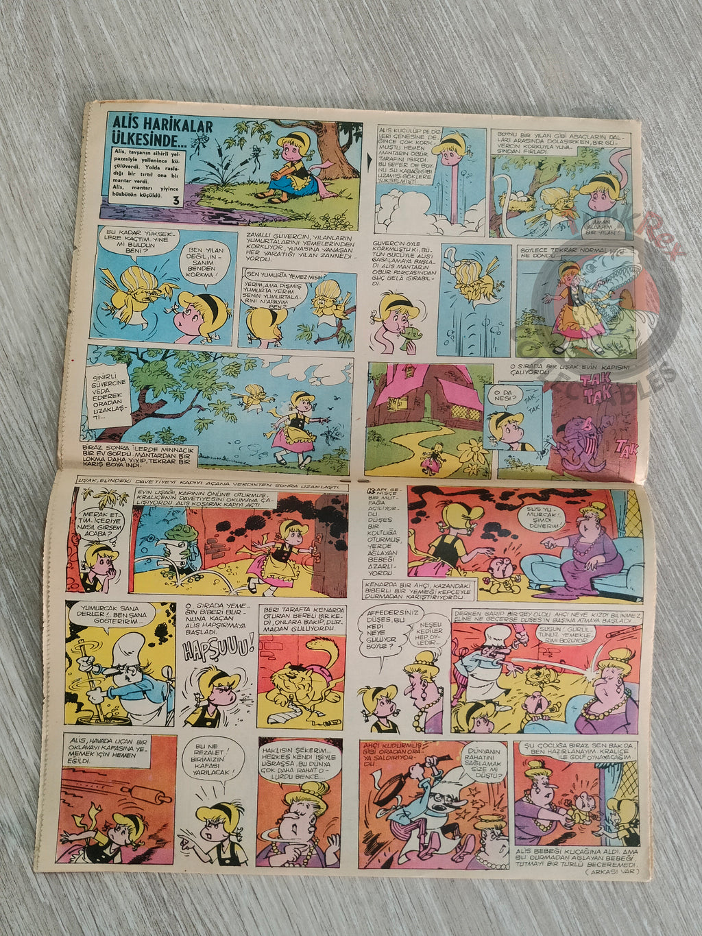 Doğan Kardeş 1971 Magazine #31 Turkish Comic Turkey Johnny Galaxy, Alice In Wonderland