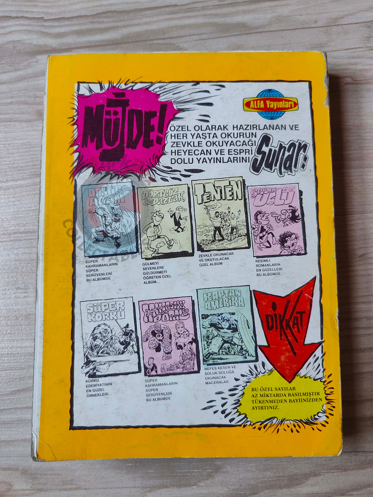 Tintin – Tintin In Tibet & The Castafiore Emerald late 1980s Turkish Edition Comic Turkey