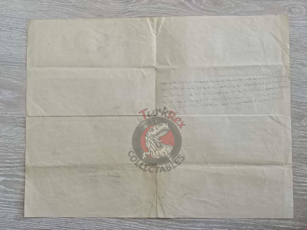 Civil Service Record Of Ottoman Engineer 1912 Mehmed Fevzi Bey Empire Heraklion Trabzon