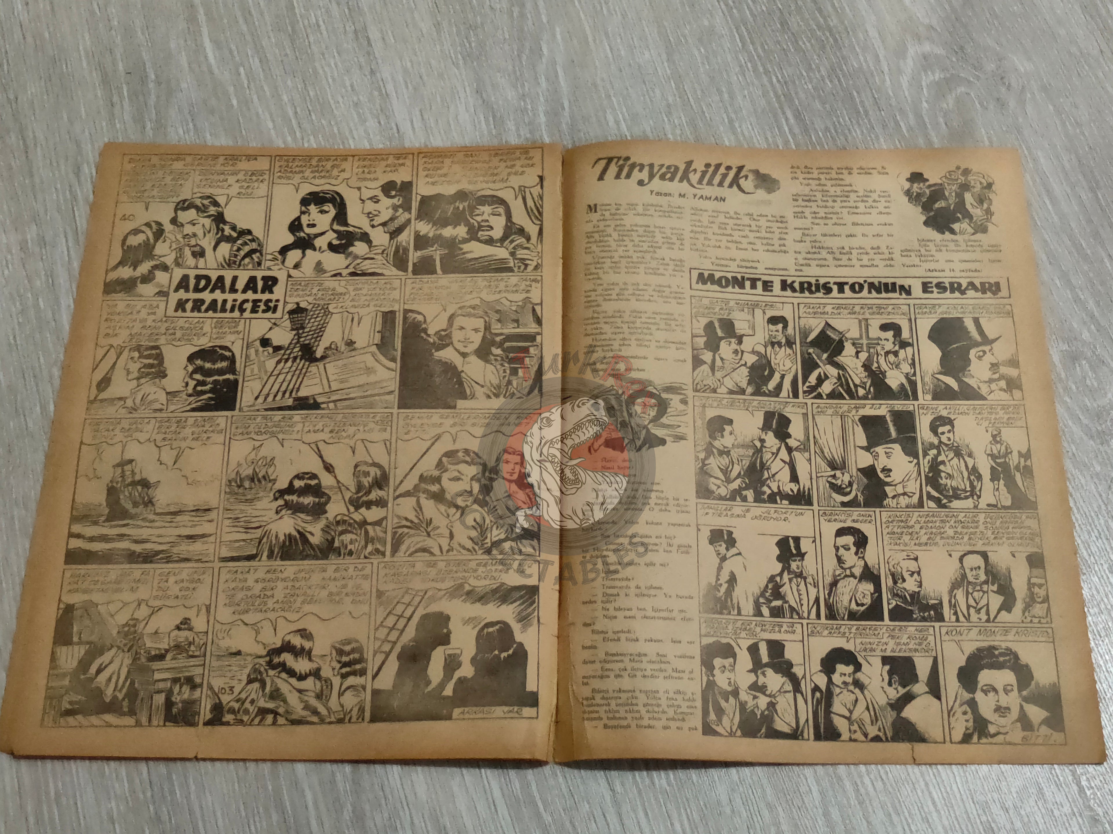 Binbir Roman #103 1950 The Count of Monte Cristo - Nat Pinkerton Turkish Comic Mag Turkey