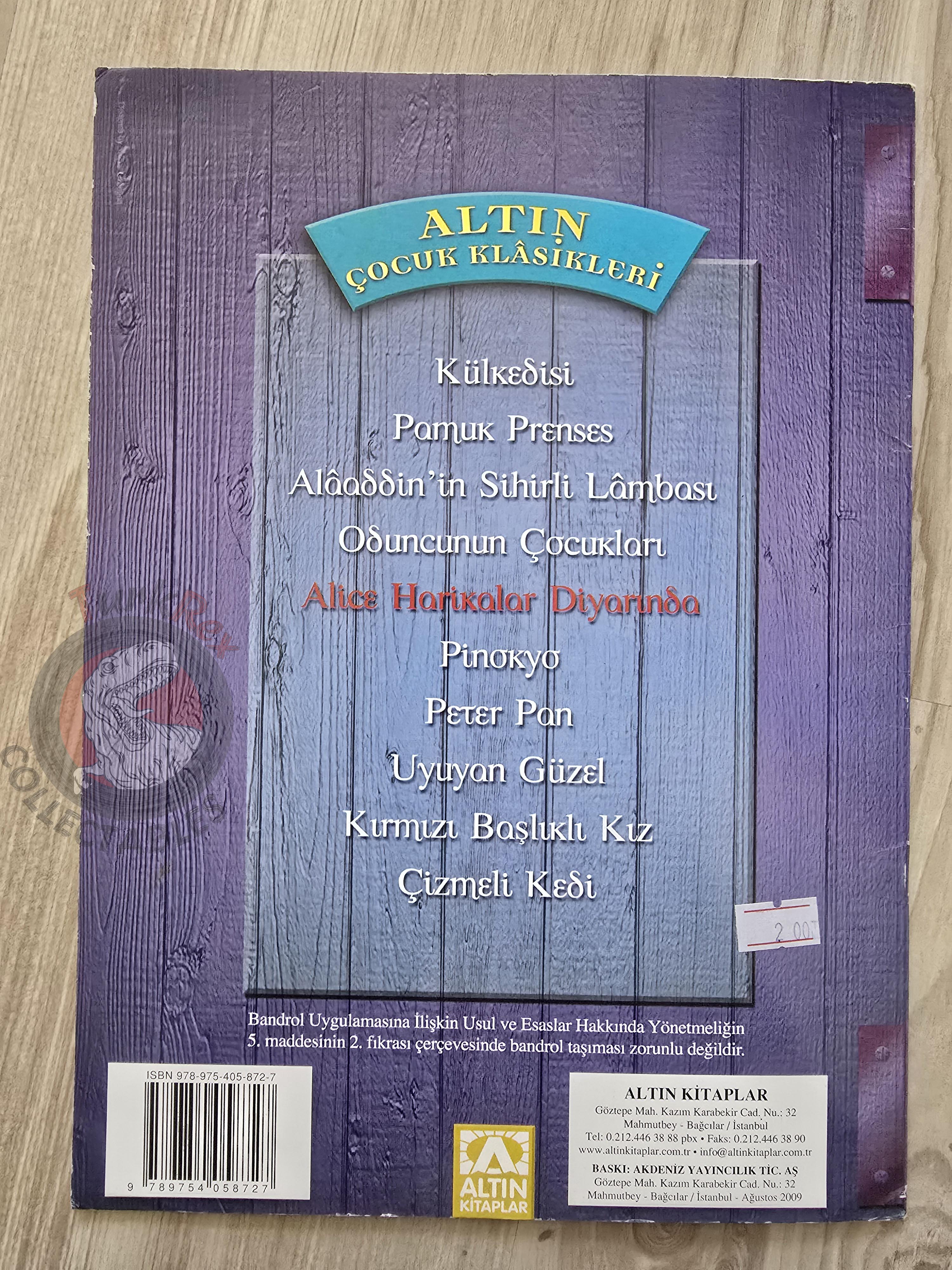Lewis Carroll – Alice in Wonderland 2009 Turkish Book Turkey Illustrated 2