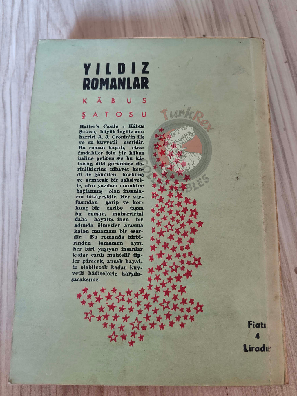 A. J. Cronin – Hatter’s Castle 1948 1st Turkish Book Turkey