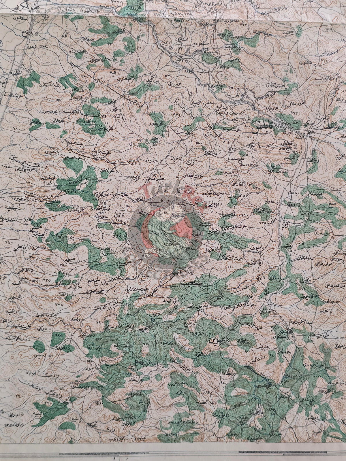 Ottoman 1922 Nablus and Haifa Military Map Jerusalem Palestine Samaria Israel Jordan Svilengrad Bulgaria