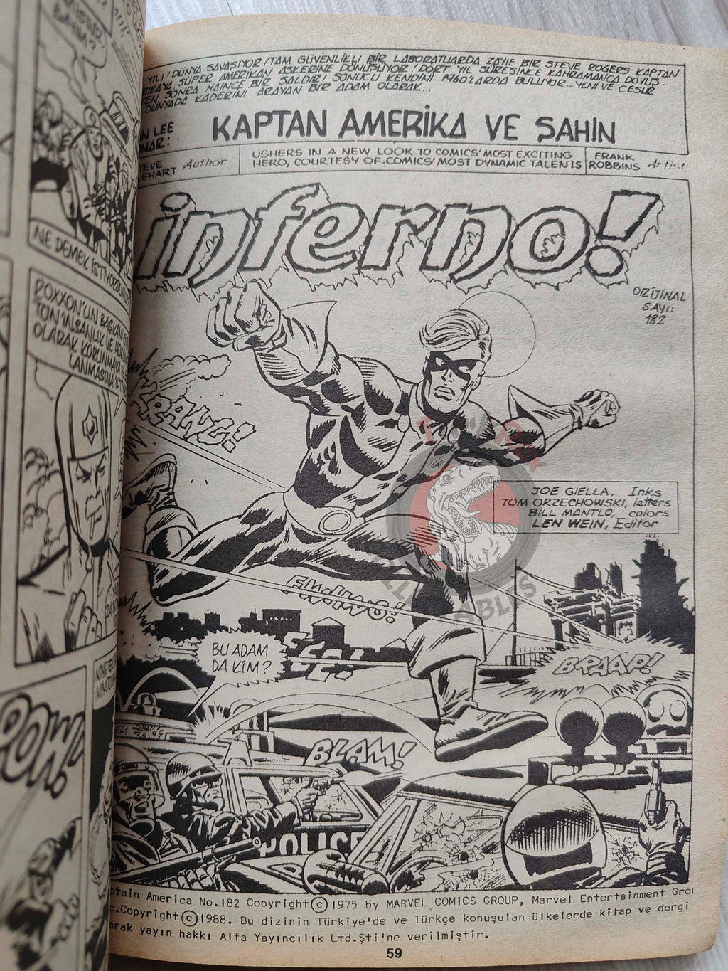 Captain America – Volume 4 1989 Turkish Comic Turkey Falcon