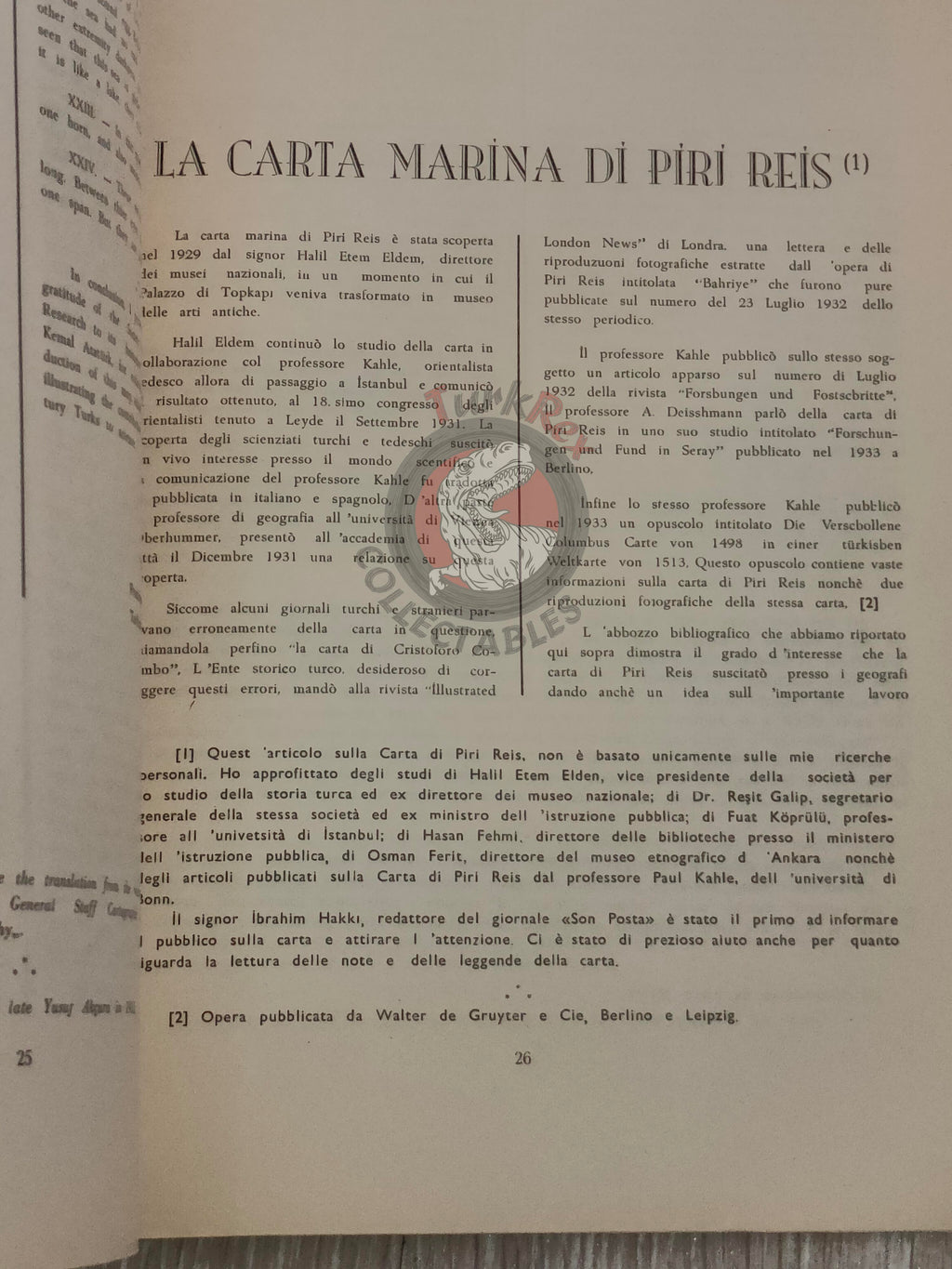 Piri Reis Map 1966 English Turkish German French Italian Book Turkey Ottoman Empire