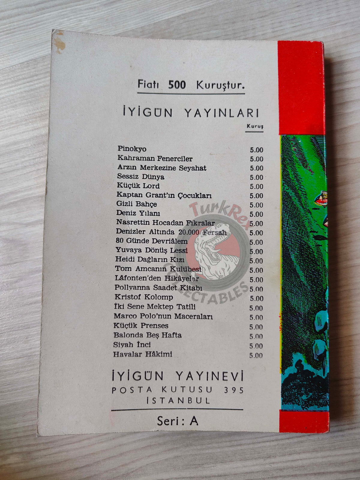 Jules Verne –  Twenty Thousand Leagues Under the Sea  1967 Turkish Book Turkey Illustrated