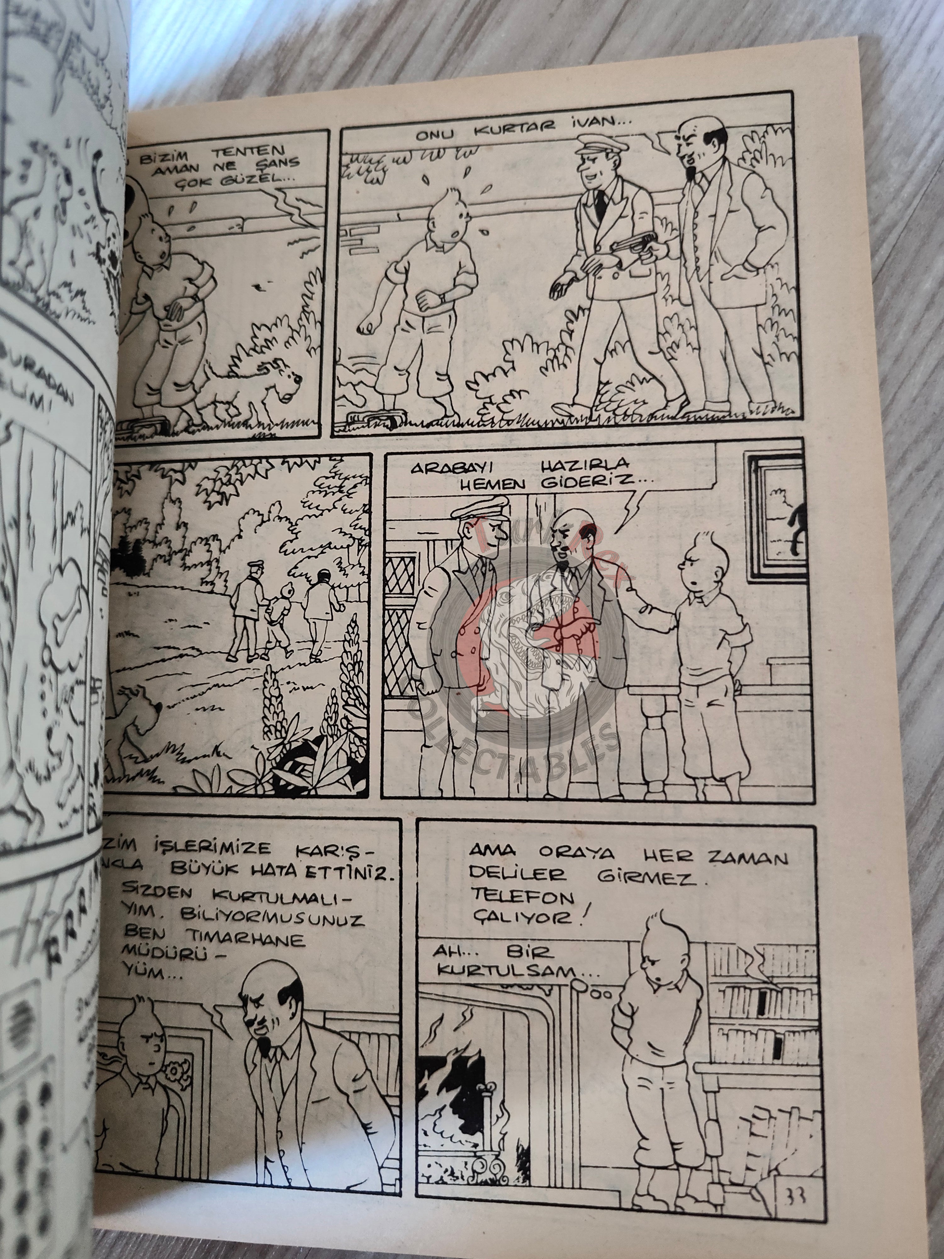 Tintin – The Black Island mid 1980s Turkish Edition Comic Turkey 2