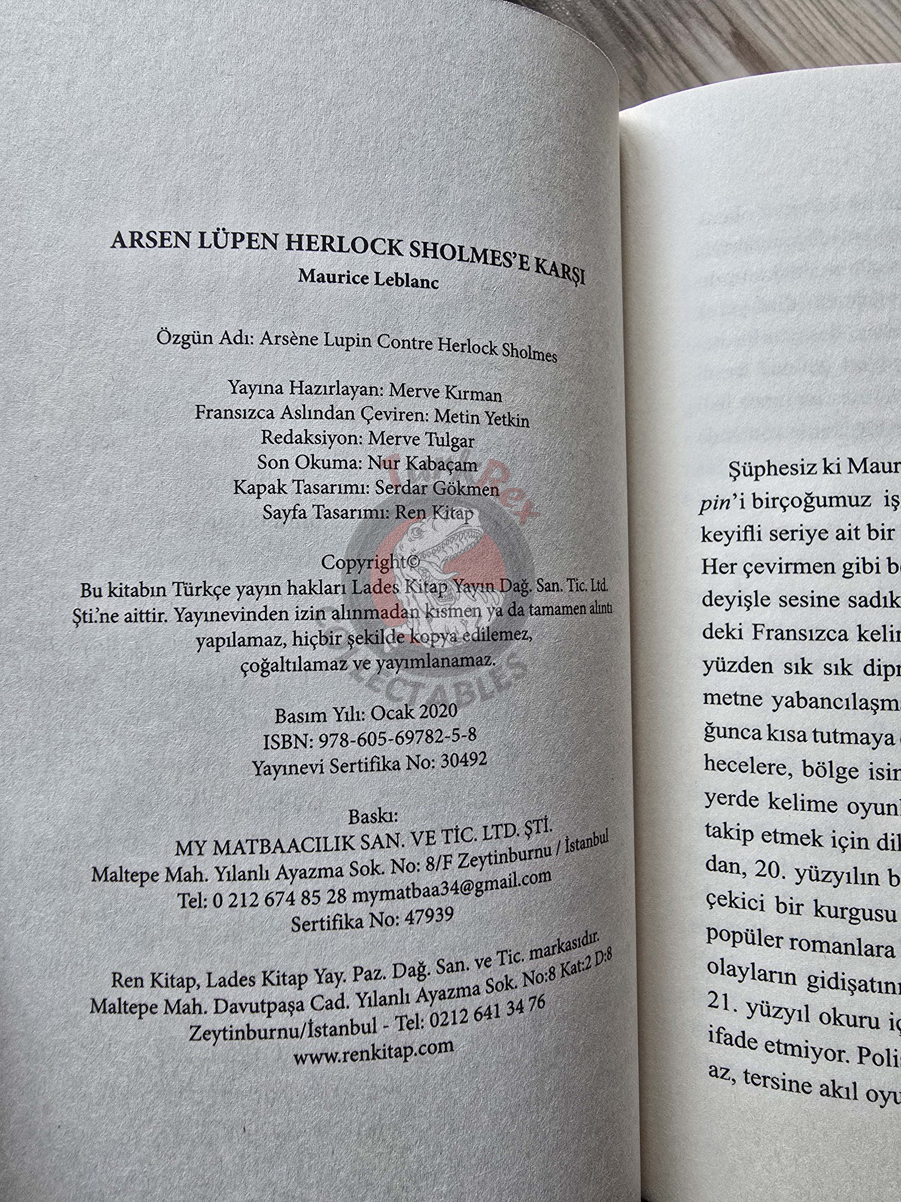 Arsène Lupin Box Set contre Herlock Sholmes Turkish Book Turkey Maurice Leblanc