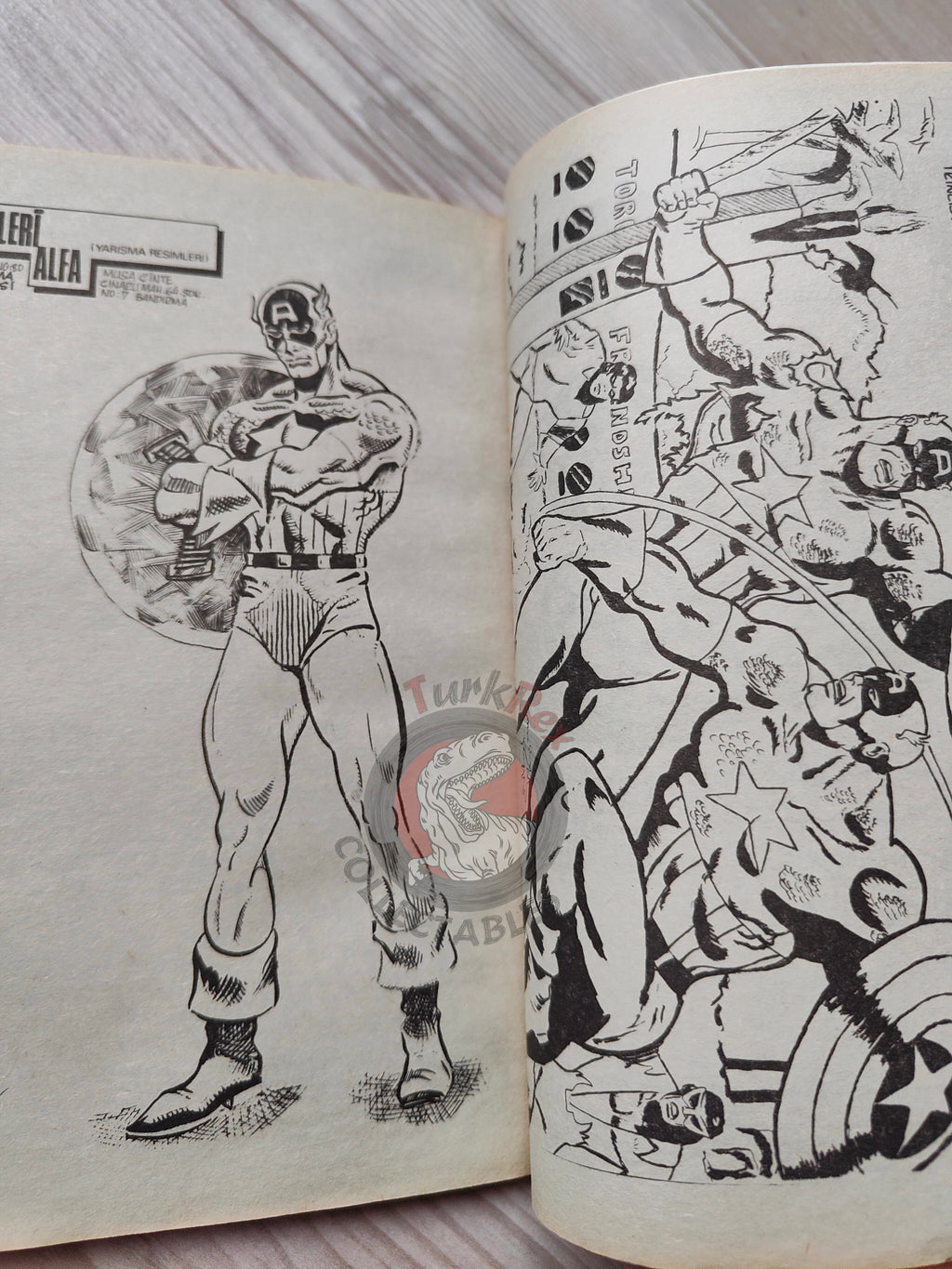 Captain America – Issue #8 1988 Turkish Comic Turkey #183 #184 #185 #186