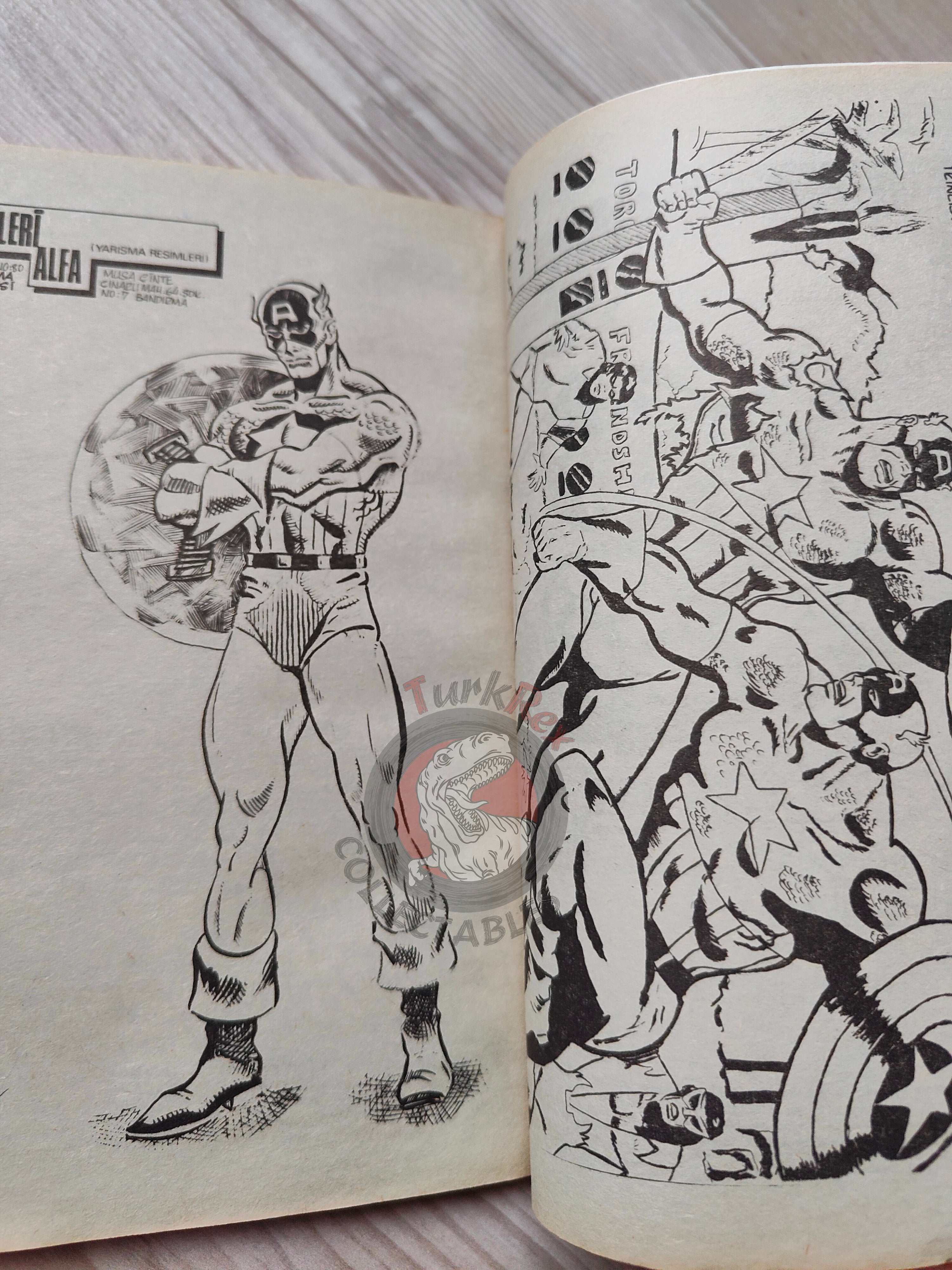 Captain America – Issue #8 1988 Turkish Comic Turkey #183 #184 #185 #186