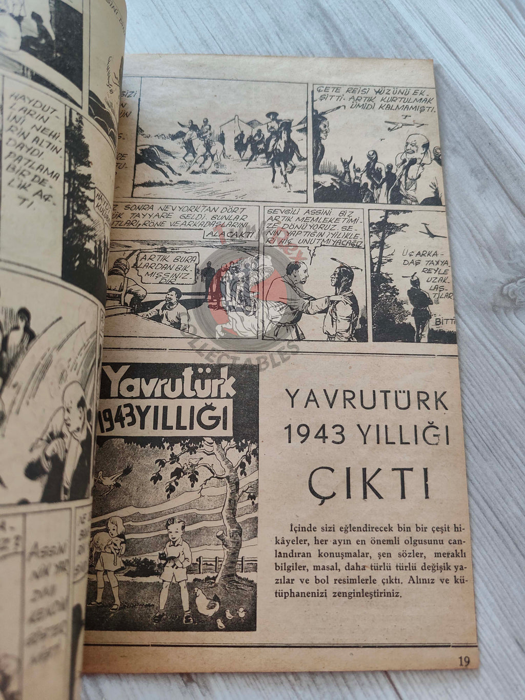 1001 Roman 1943 The Bloody Mark Turkish Comic Mag Turkey