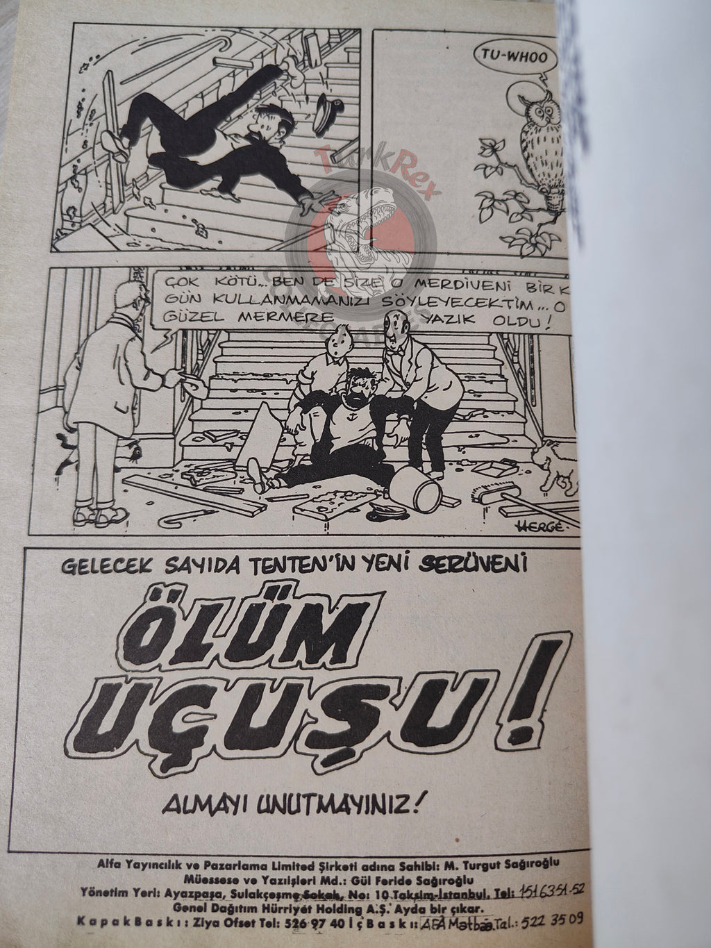 Tintin – The Castafiore Emerald  mid 1980s Turkish Edition Comic Turkey 1
