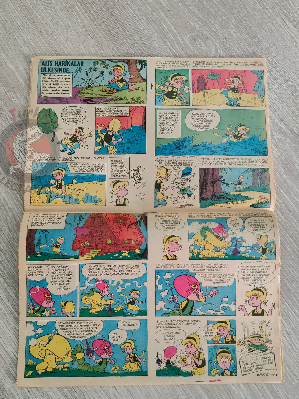 Doğan Kardeş 1971 Magazine #30 Turkish Comic Turkey William Tell Alice In Wonderland Flintstones