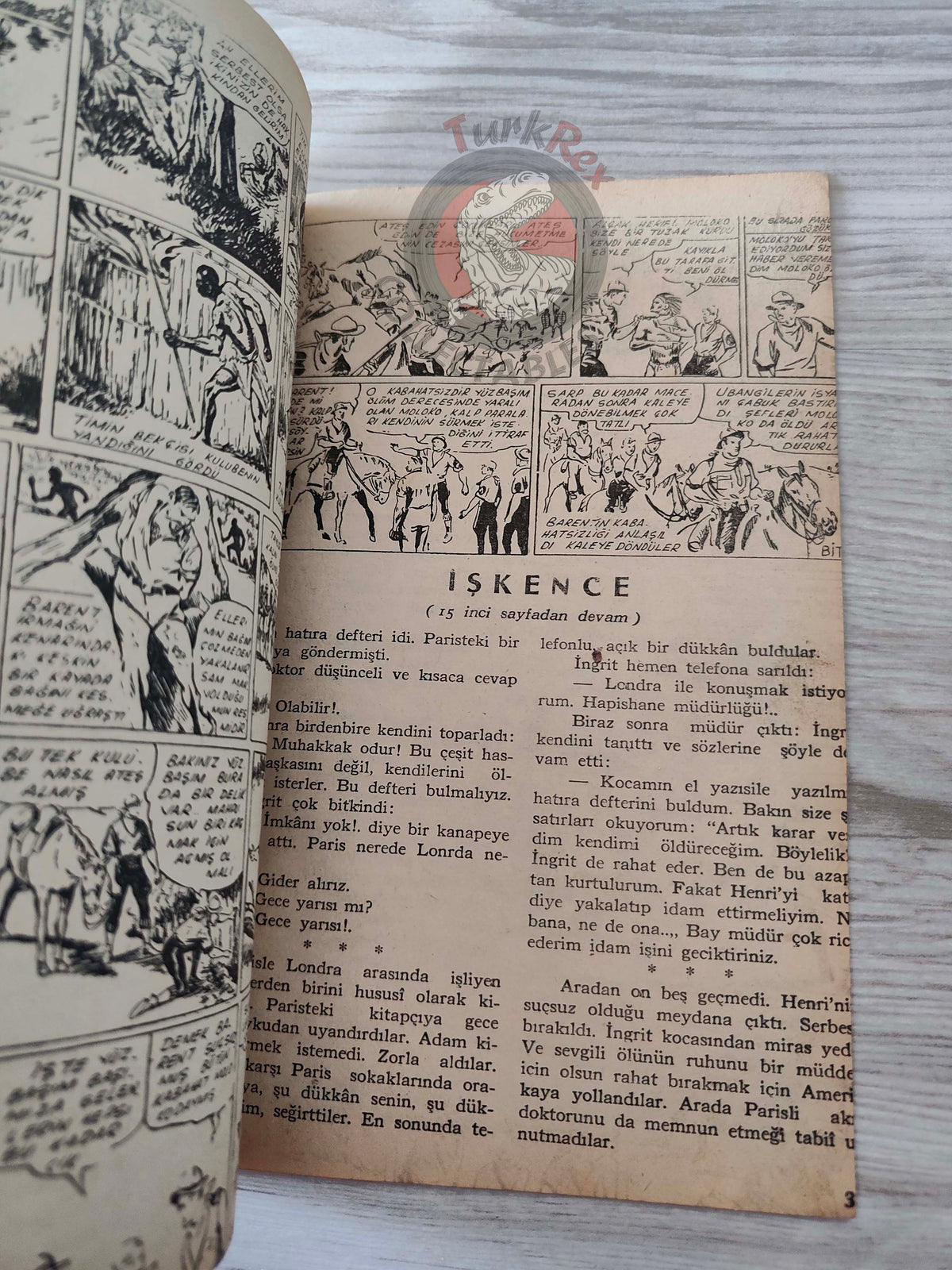 1001 Roman 1944 Tim Tyler’s Luck Turkish Comic Mag Turkey