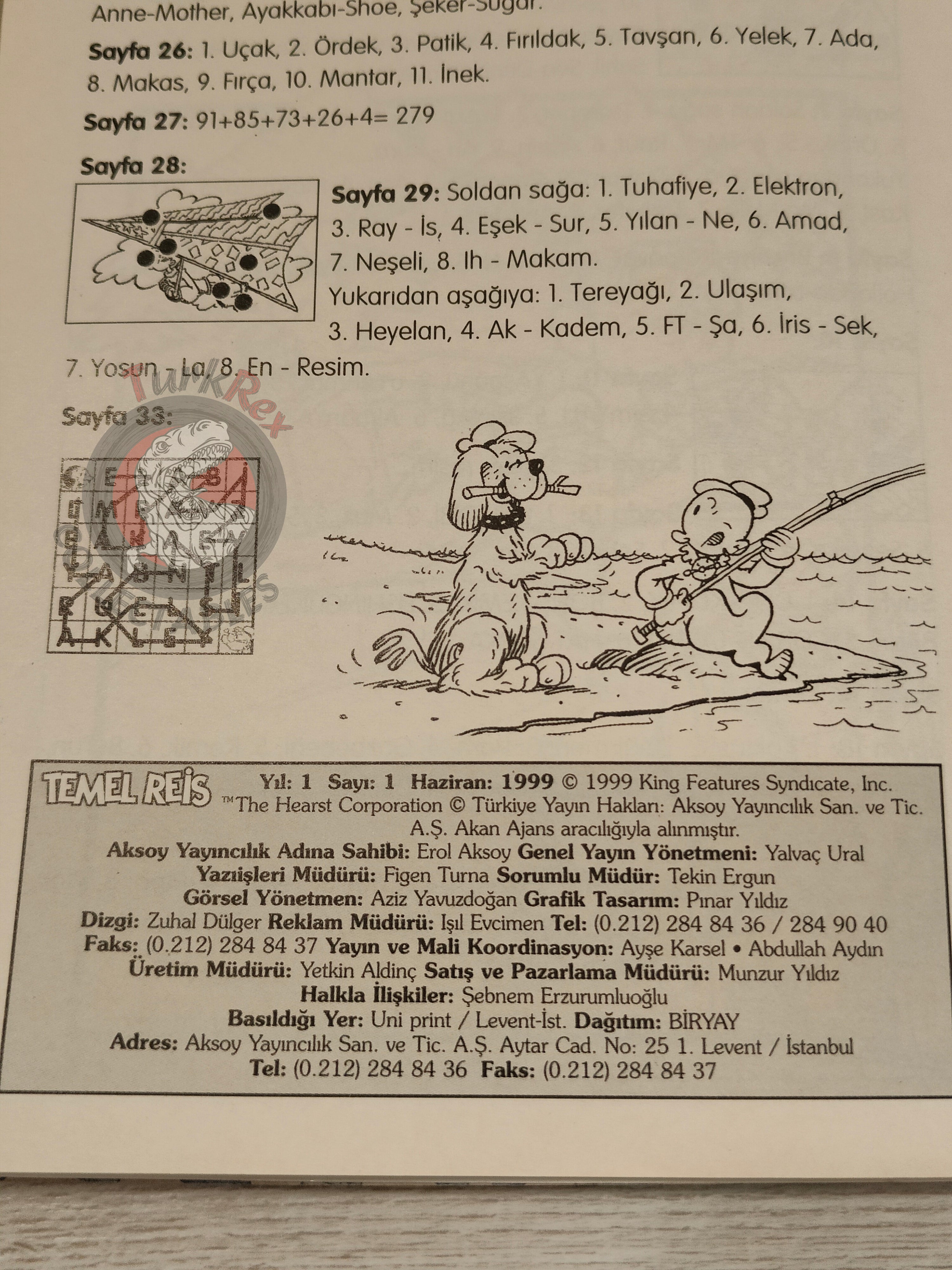 Popeye the Sailor Man Puzzles Games Vol #1 1999 Turkish Comic Turkey Agepresse