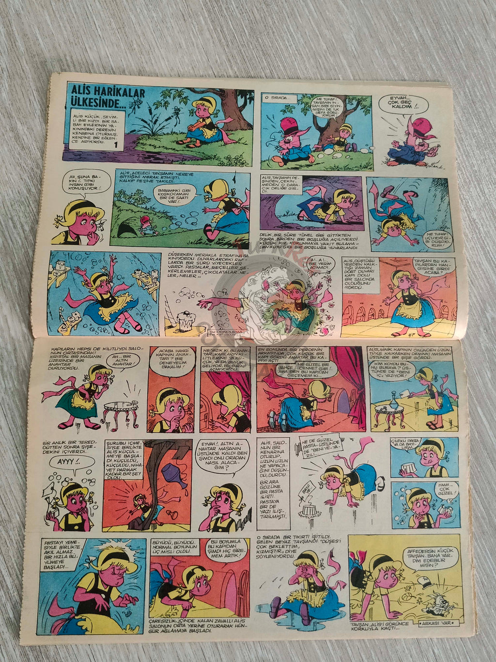 Doğan Kardeş 1971 Magazine #29 Turkish Comic Turkey Sinbad the Sailor Alice In Wonderland