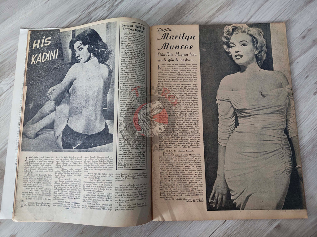 Hafta 1954 Marilyn Monroe Turkish Mag Turkey Gloria DeHaven Nina Sevilla World Beauty Contest