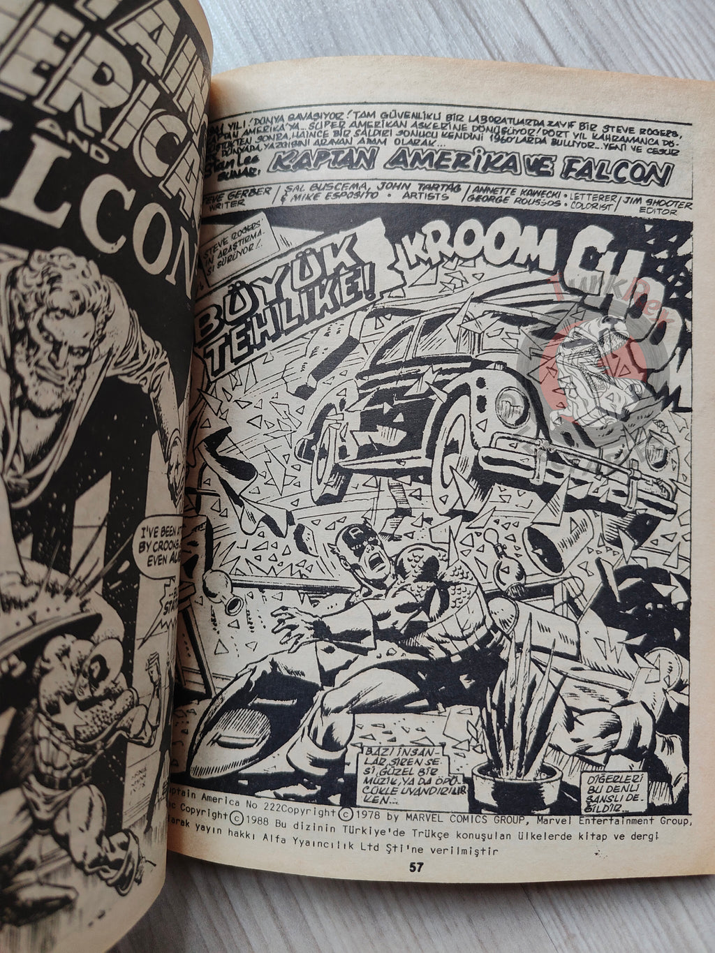 Captain America – Volume 9 1989 Turkish Comic Turkey Falcon