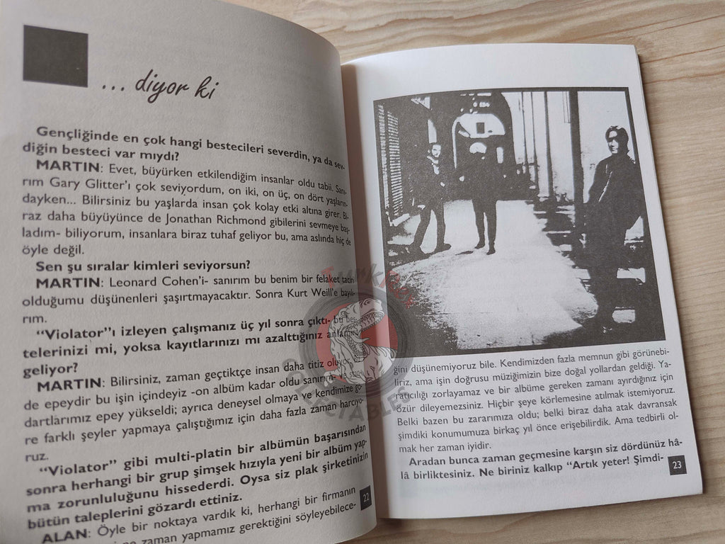 Depeche Mode Biography Book 1995 1st by Turkish Writer Book Turkey