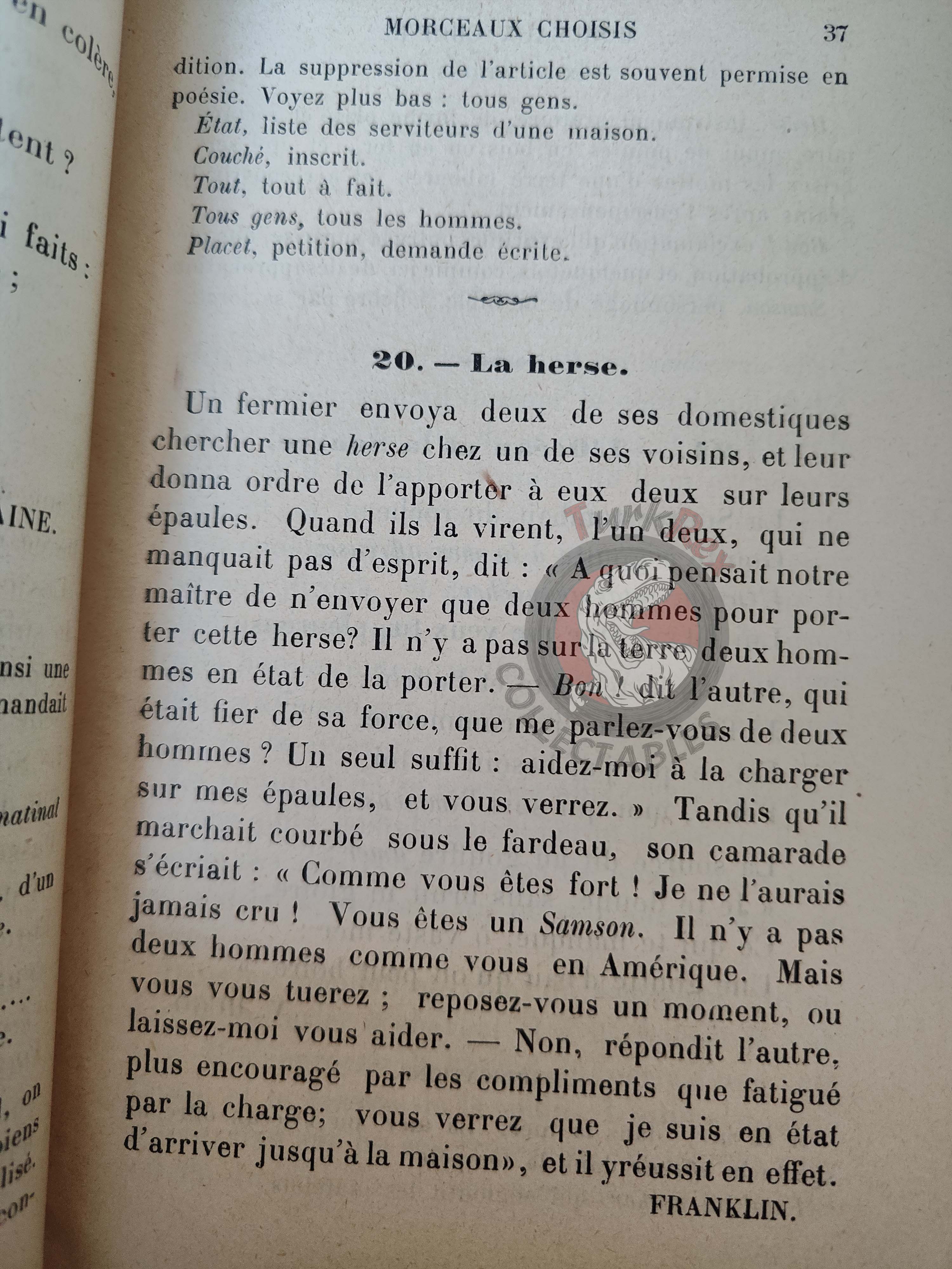French Education Book Used in Ottoman Empire 1894 Germain Lescane Galatasaray
